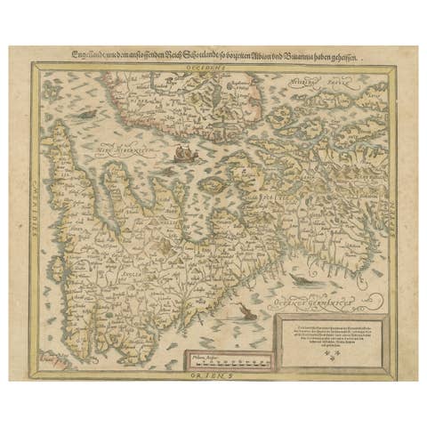 Sebastian Münster's 16th Century Map of the British Isles, ca.1590