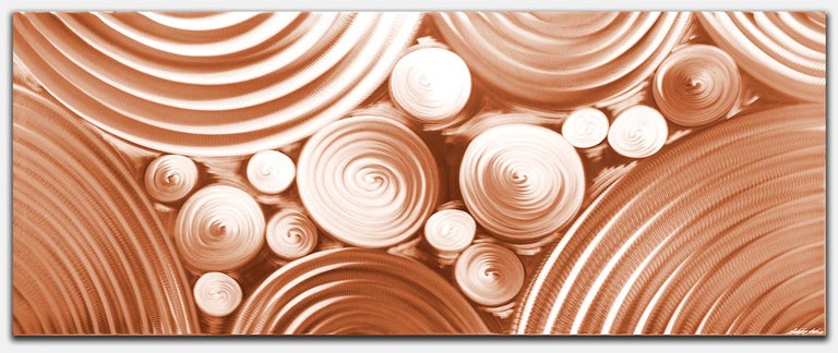 Copper Modern Industrial Abstract Original Metal Wall Art Sebastian R. - Mixed Media Art by Sebastian Reiter