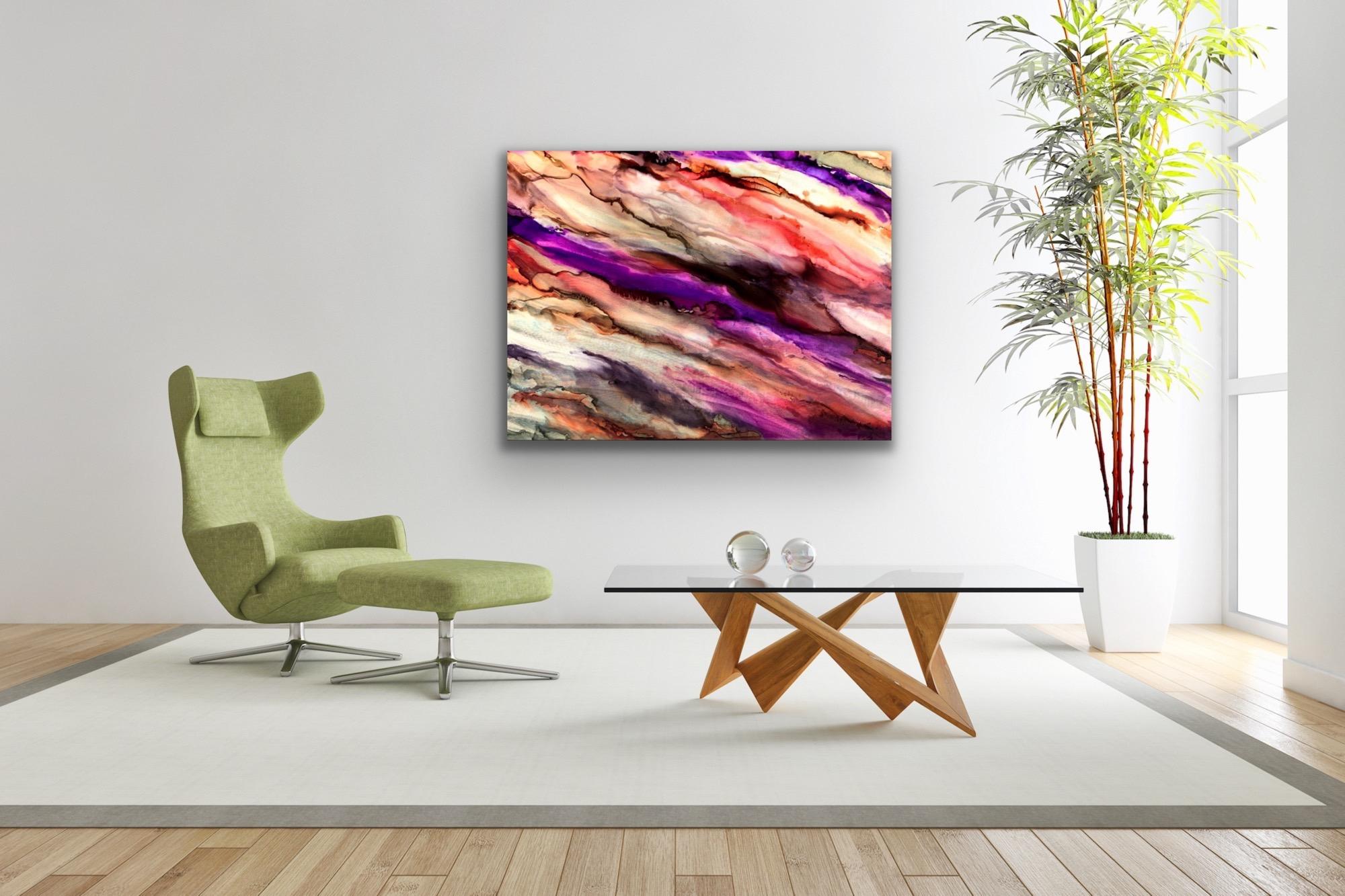 Modern Contemporary Industrial Abstract Giclee on Metal Art by Sebastian - Print by Sebastian Reiter