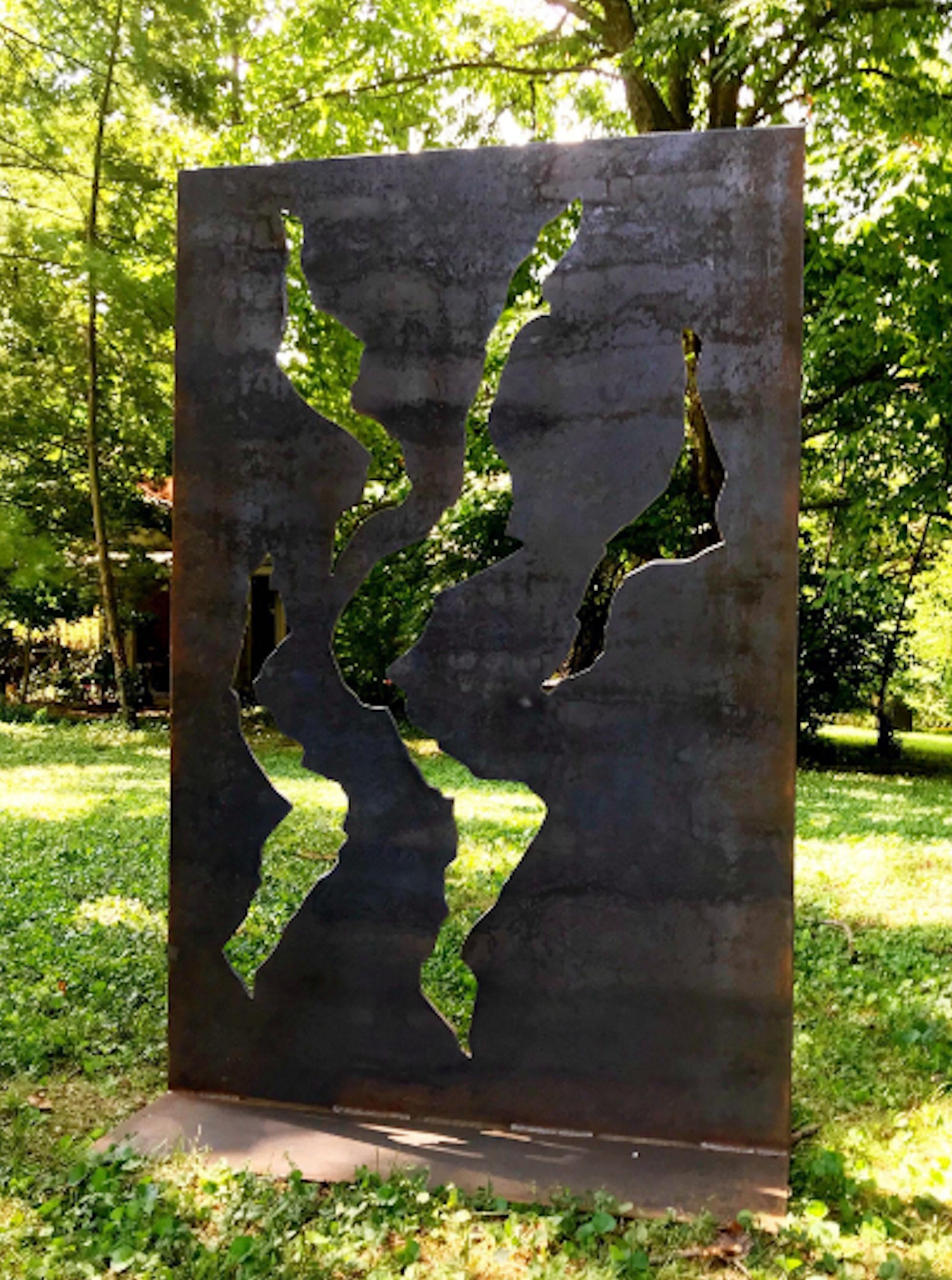 Contemporary Modern Industrial Sculpture Outdoor Rustic Metal Yard Garden Art 1