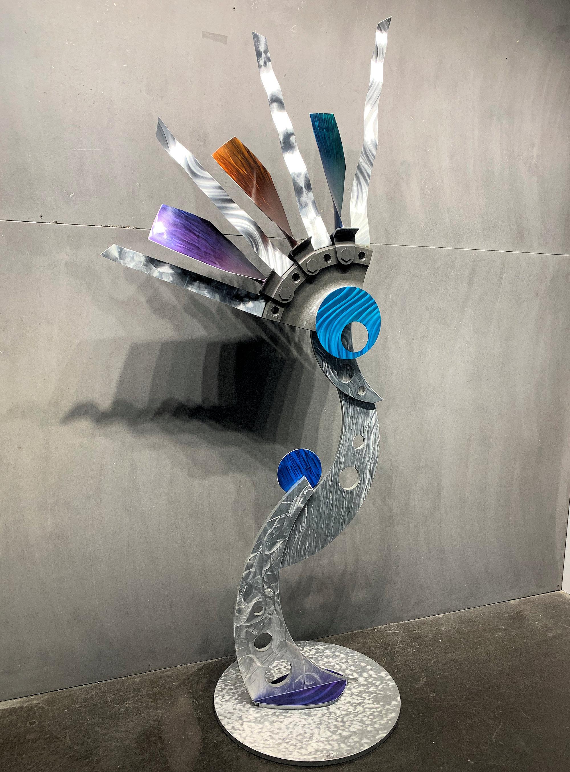 General Electric commissioned Sebastian to create this sculpture utilizing real aircraft engine parts.  This sculpture was shown at their annual benefit charity gala. The sculpture was on display at the General Electric Aviation facility in