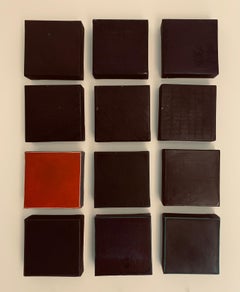 "12"  Composed of 12 5" X 5" oil on canvas paintings