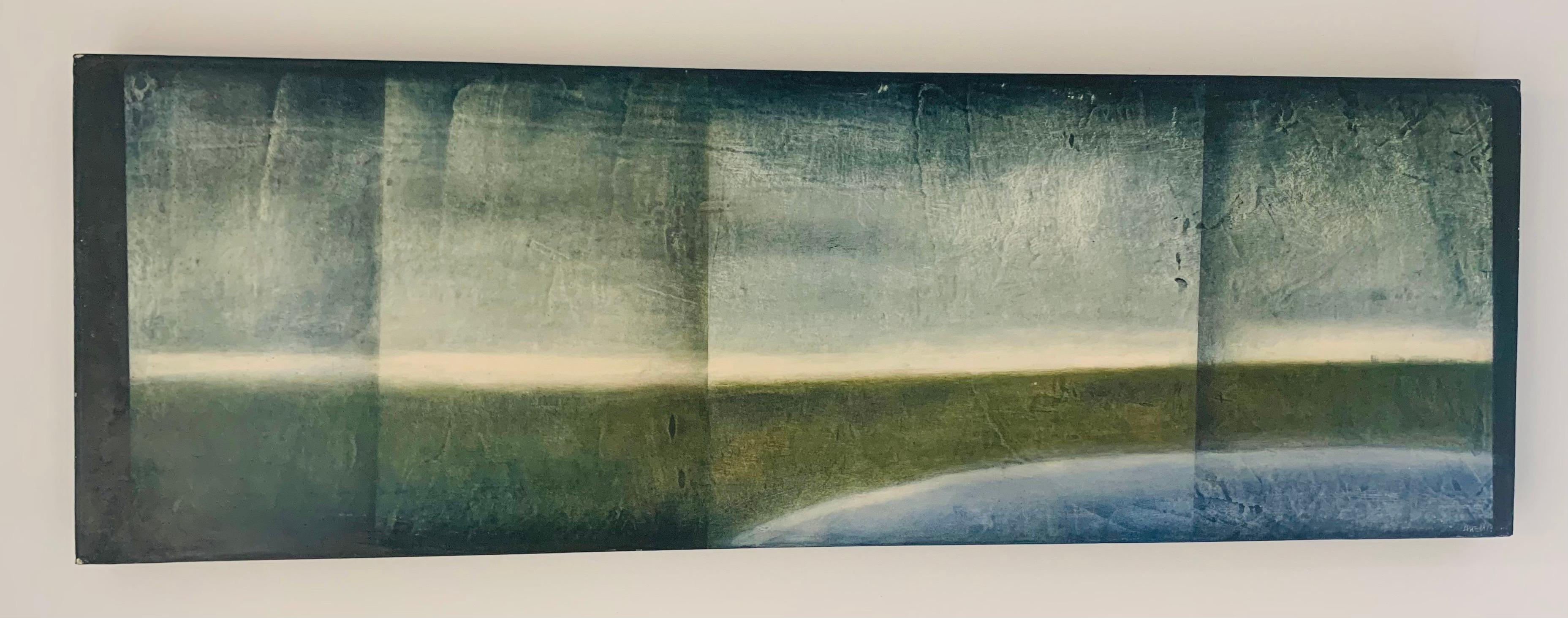 Sebastian Spreng Landscape Painting - Cliffs 10 X 30 Oil on Canvas