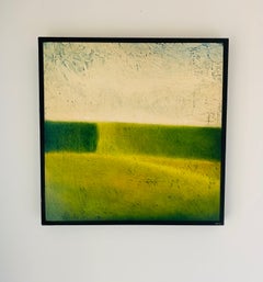 Grüner Barrier 16 X 16 Öl auf Leinwand