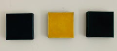 Yellow Plus Two----Three 5" X 5" Paintings, oil on Canvas