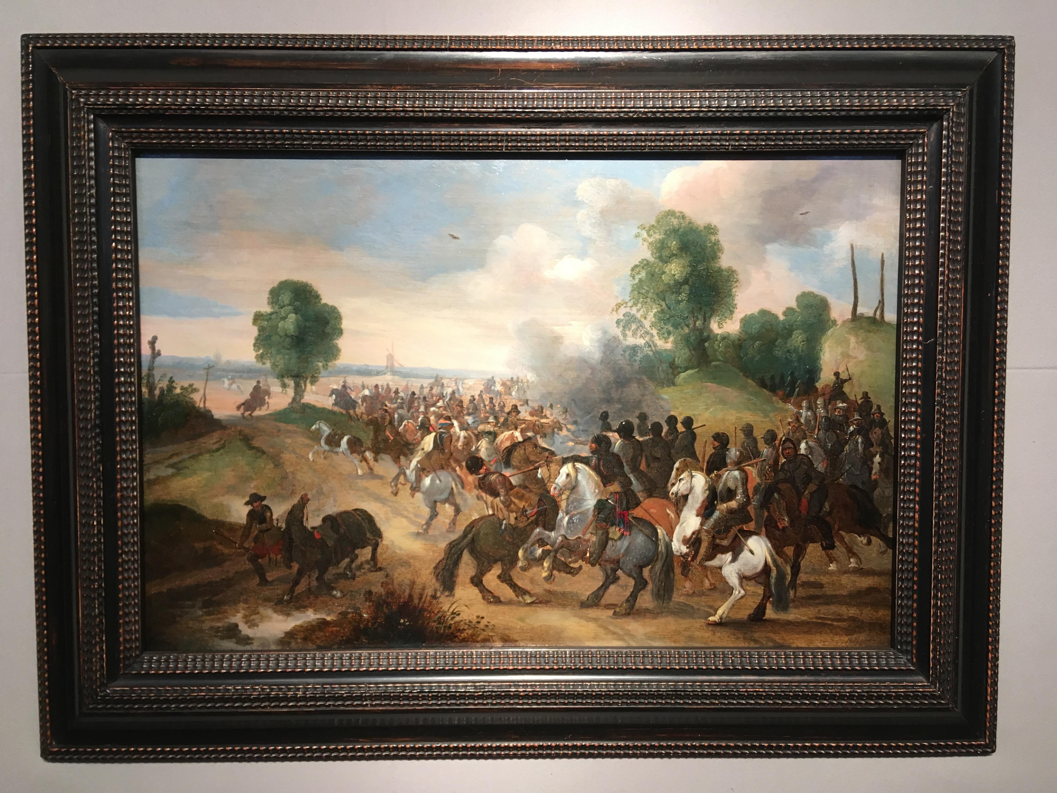 Cavalry skirmish, Old Master, Battle Scene, Horses, Sebastian Vrancx, 17th Art 1