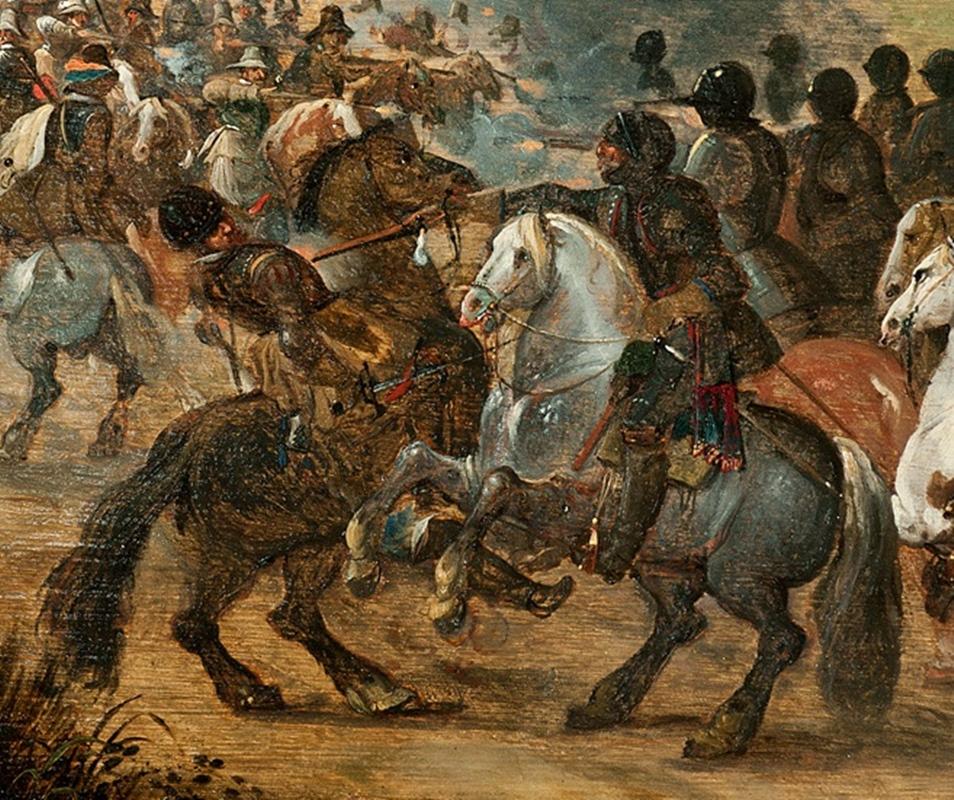 Cavalry skirmish, Old Master, Battle Scene, Horses, Sebastian Vrancx, 17th Art 3