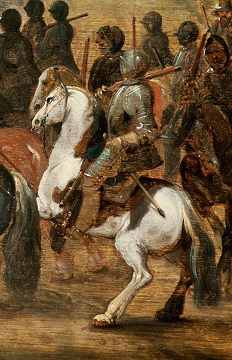 Cavalry skirmish, Old Master, Battle Scene, Horses, Sebastian Vrancx, 17th Art 4