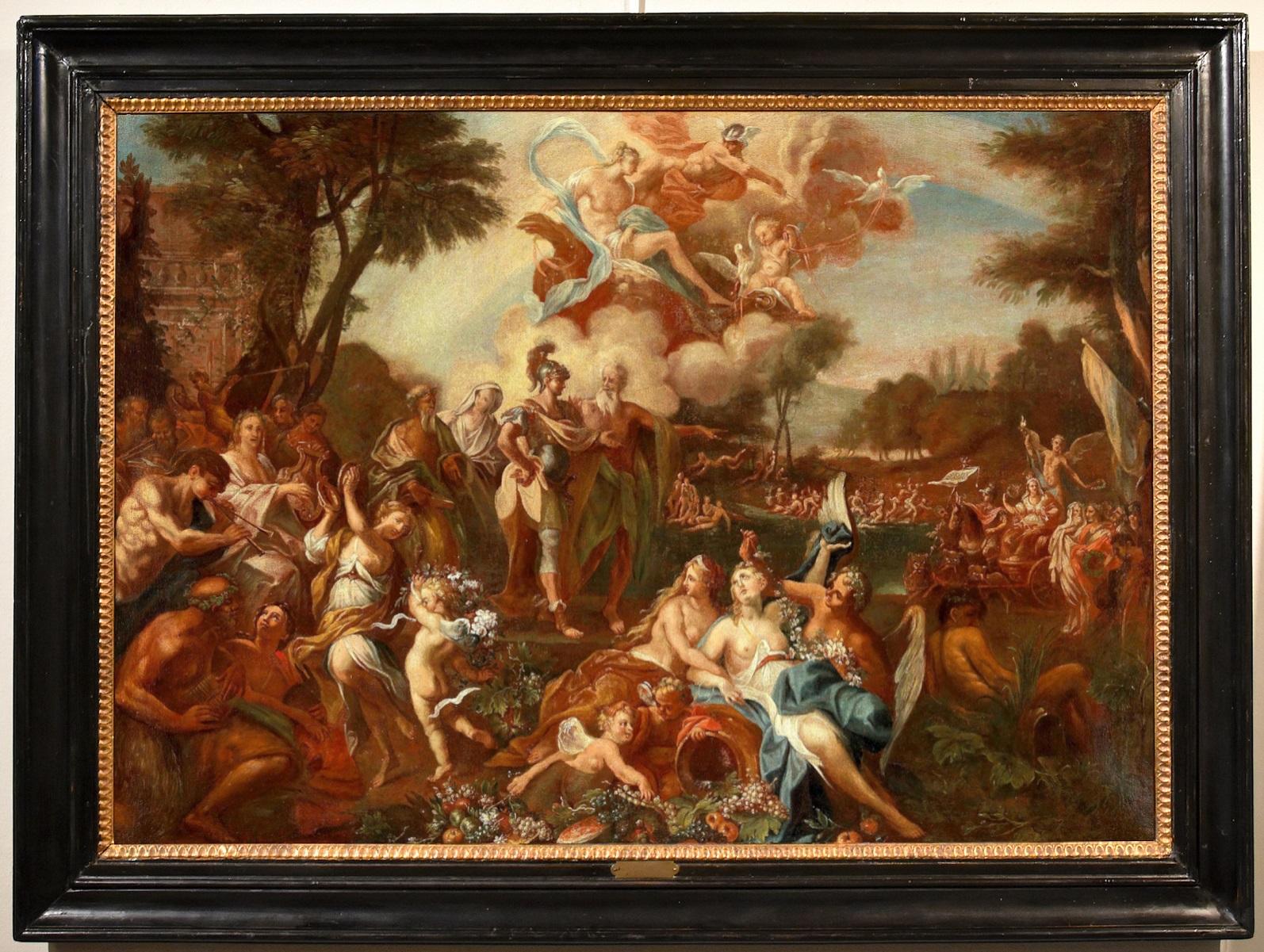 Aeneas Champs Elysées Conca Paint Oil on canvas Old master 18th Century Italian