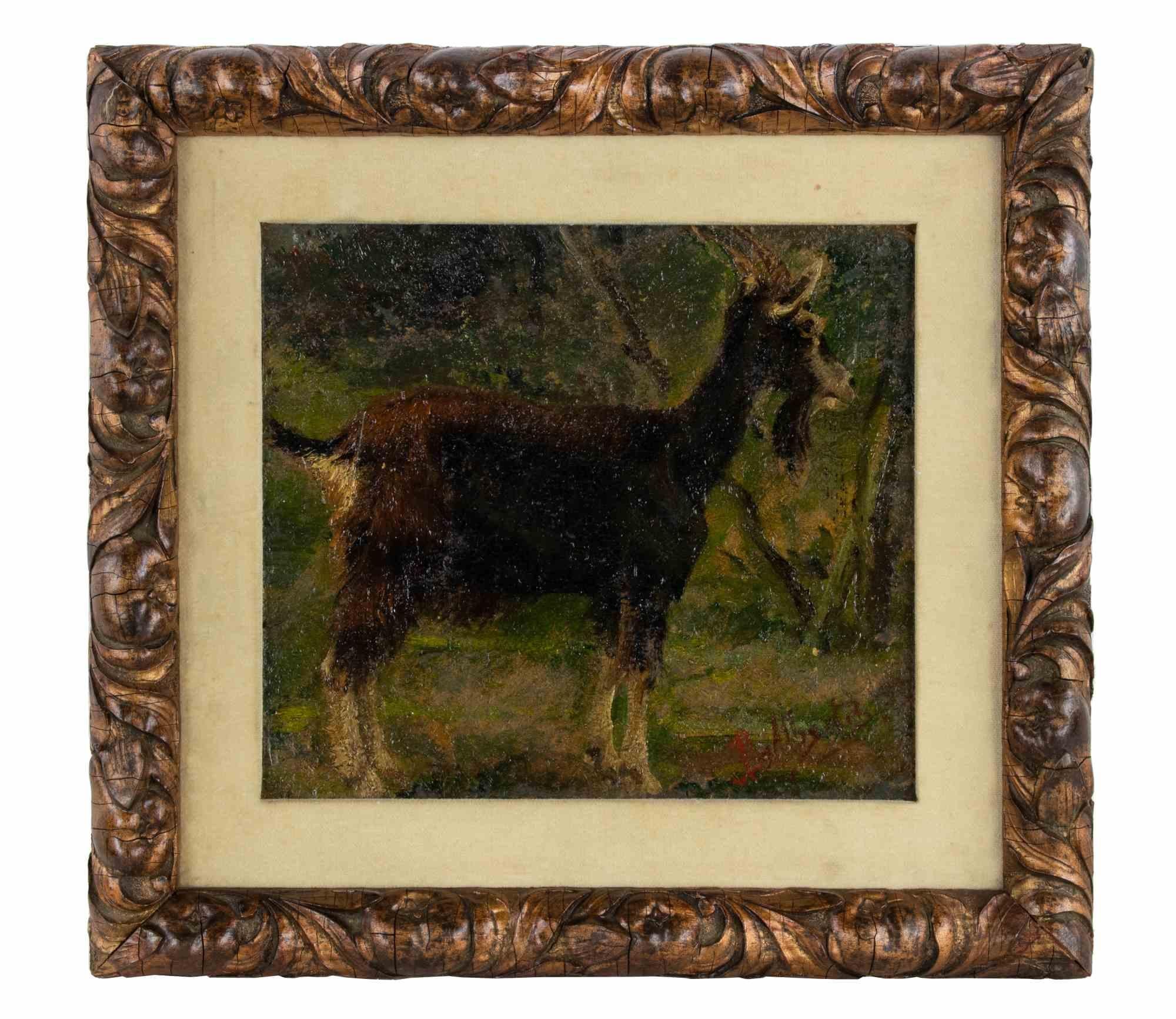 Schafe – Ölgemälde von Sebastiano De Albertis – 19. Jahrhundert