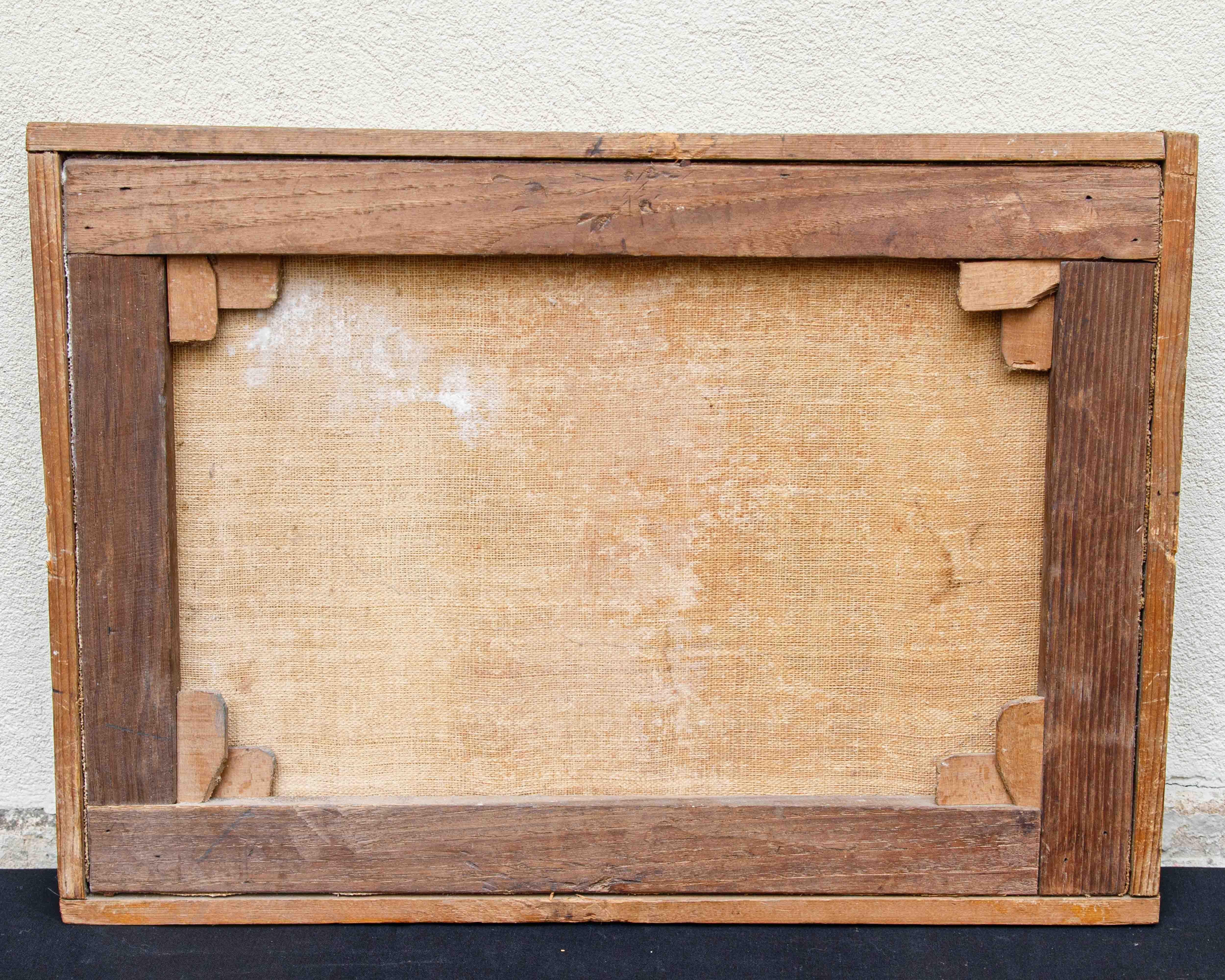 Scène mythologique Huile sur papier appliquée sur toile cercle de S. Ricci en vente 14