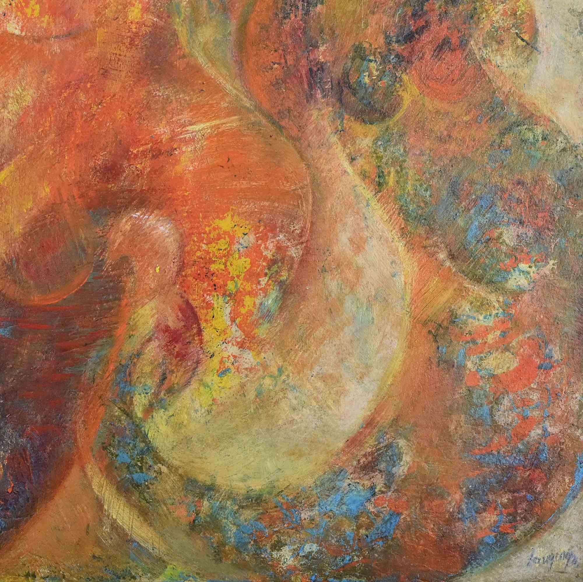 Leda and the Swann - Oil Painting by Sebastiano Sanguigni - 2000 For Sale 1