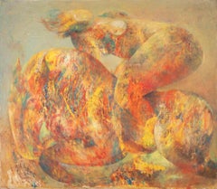Nudo a cavallo - Pittura a olio di Sebastiano Sanguigni - Anni 2000