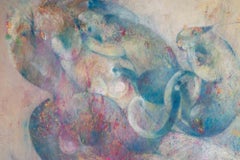 Nudi e gatti - Pittura ad olio di Sebastiano Sanguigni - Anni 2000