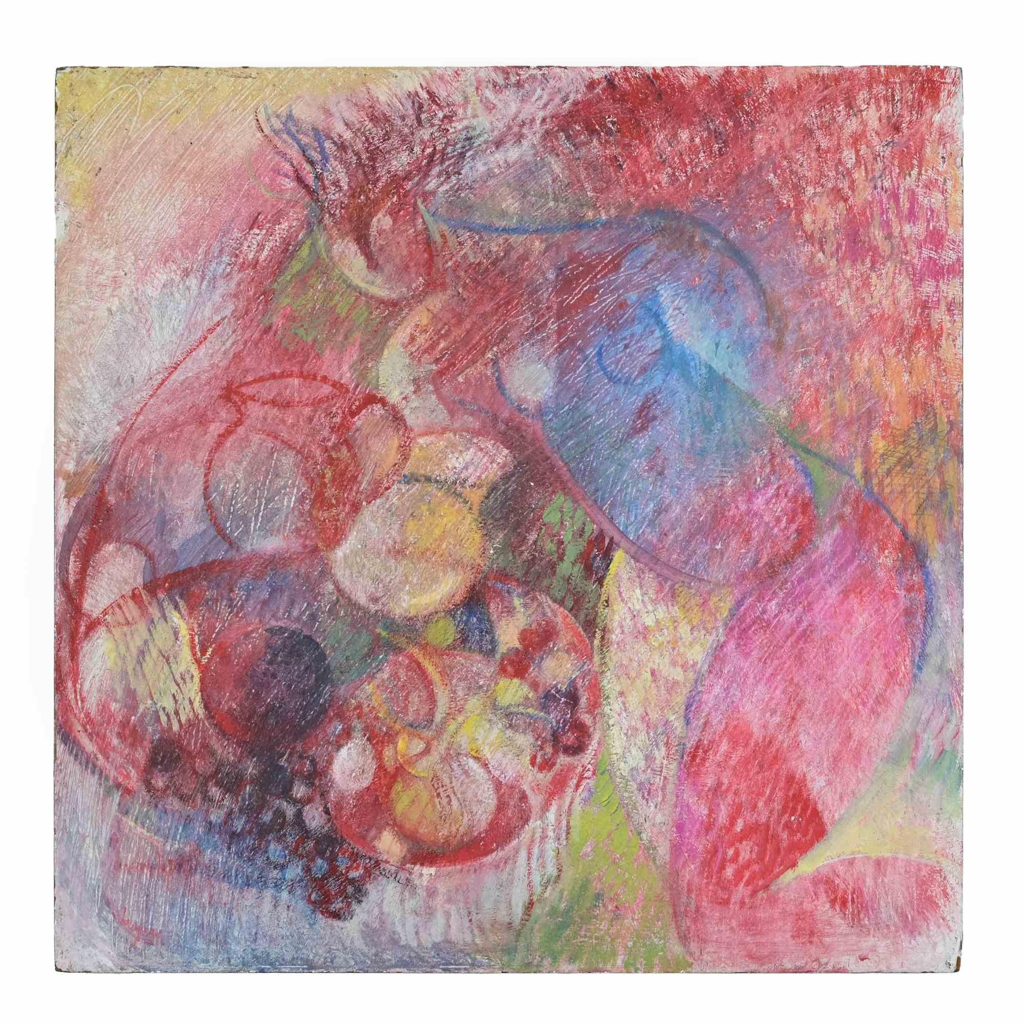 Reclined Figure - Oil Painting by Sebastiano Sanguigni - 1980s