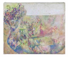Nudo reclinato - Pittura a olio di Sebastiano Sanguigni - Anni 2000