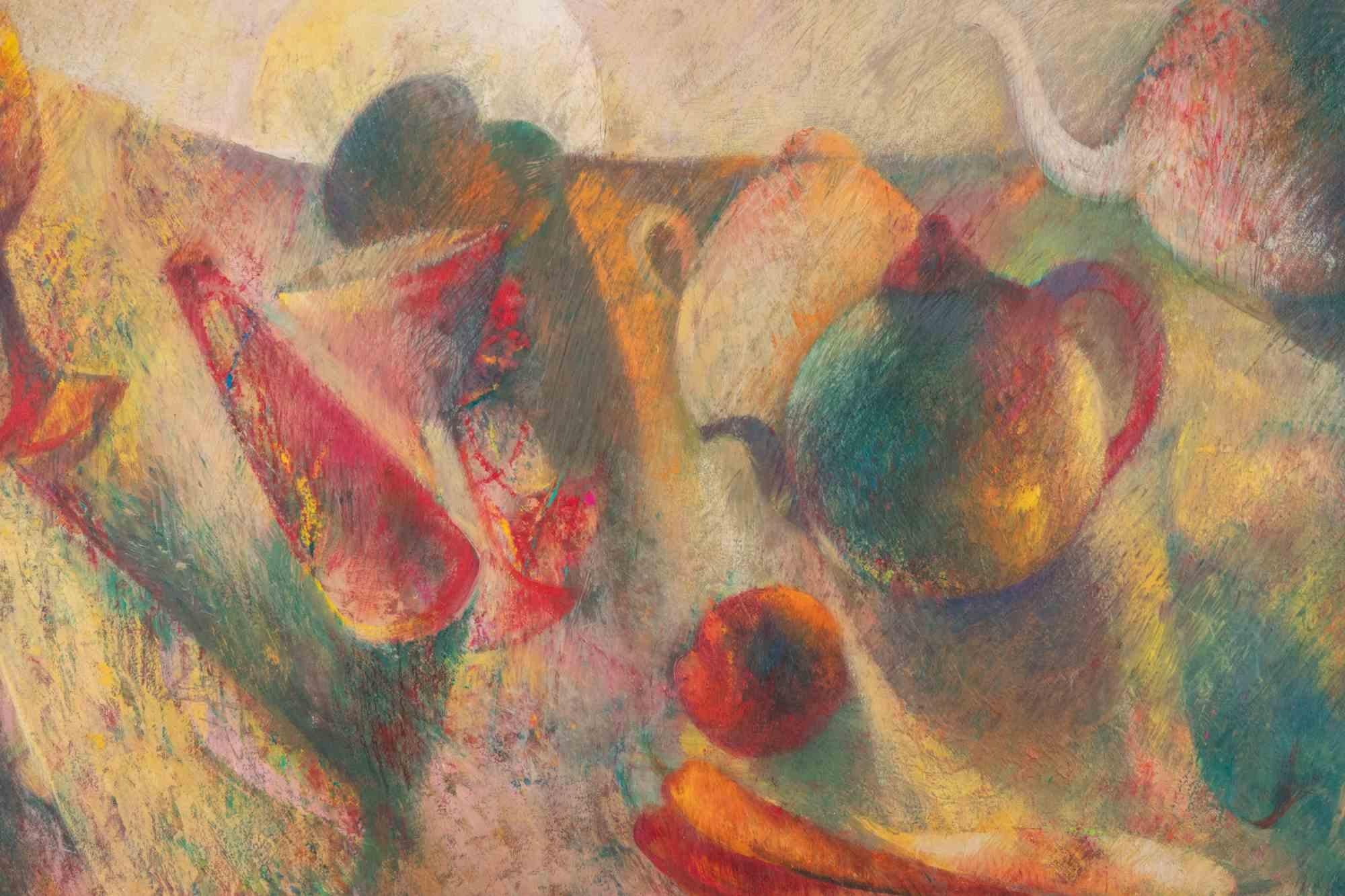 La tovaglia: La luce e la ... - Pittura a olio di Sebastiano Sanguigni - anni 2000 in vendita 1