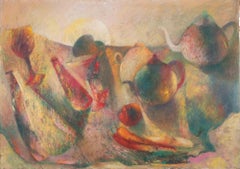 La tovaglia: La luce e la ... - Pittura a olio di Sebastiano Sanguigni - anni 2000