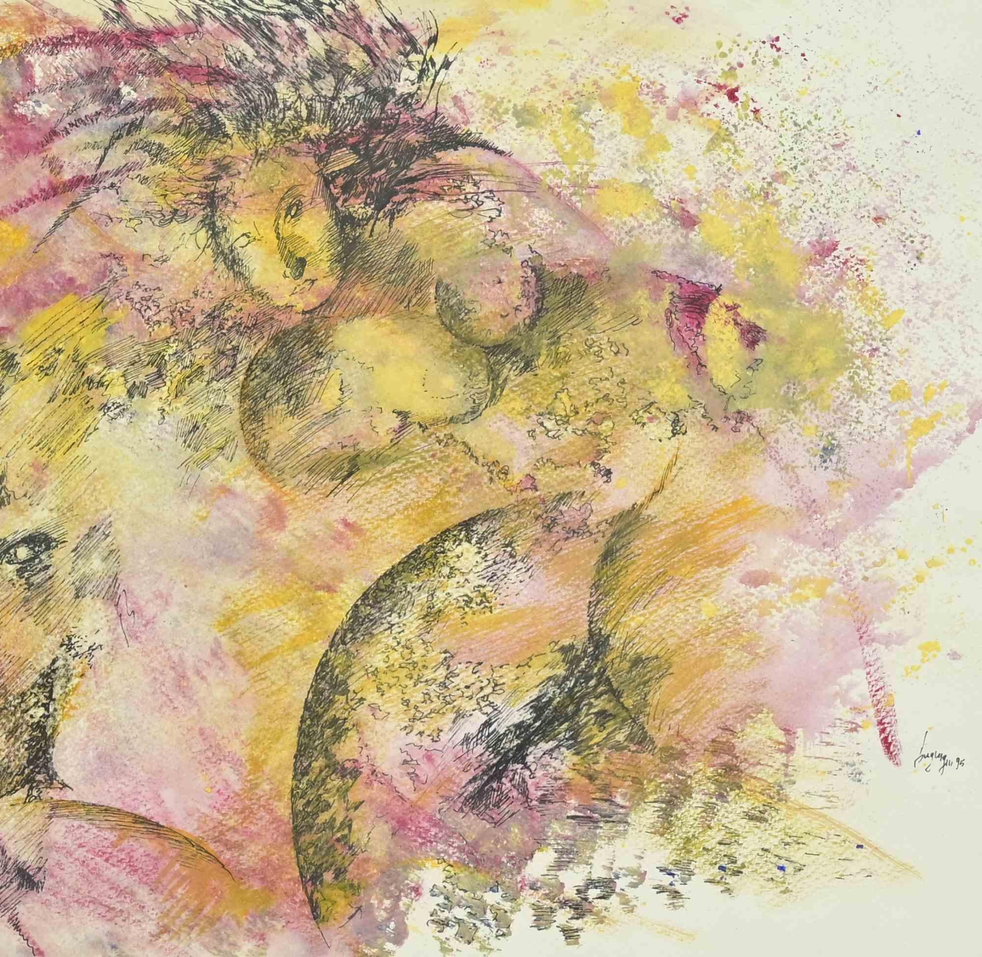 Femmes - Peinture à l'huile de Sebastiano Sanguigni - années 2000 en vente 1