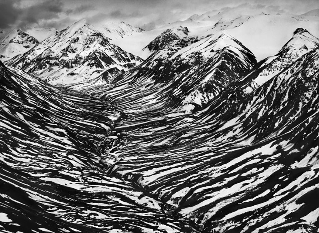 Sebastião Salgado Black and White Photograph - Big Horn Creek in Kluane National Park and Reserve, located in a nearly inaccess