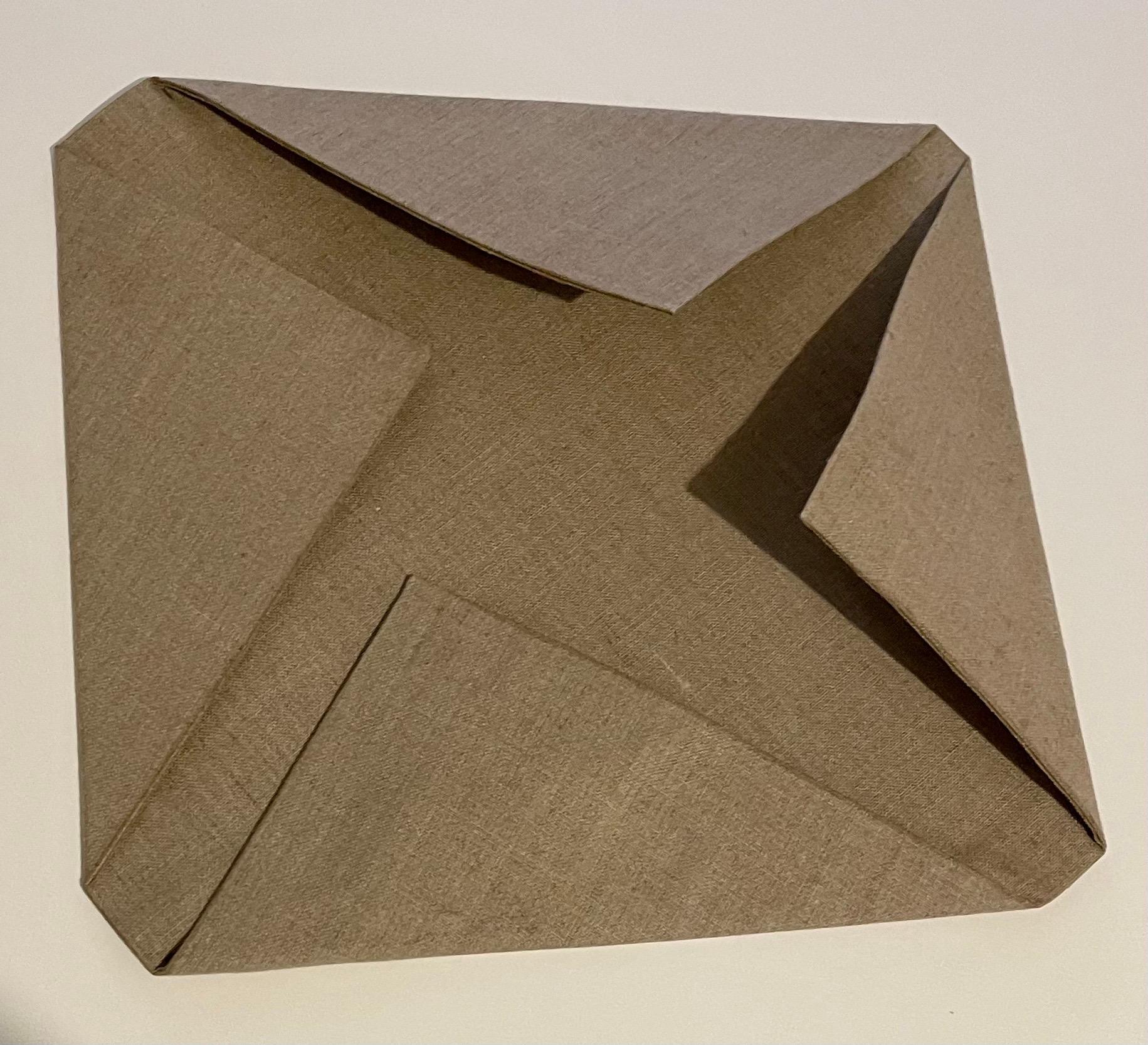 Large Sebastien de Ganay Folded Linen Abstract Minimalist Sculpture Fabric Wire For Sale 4