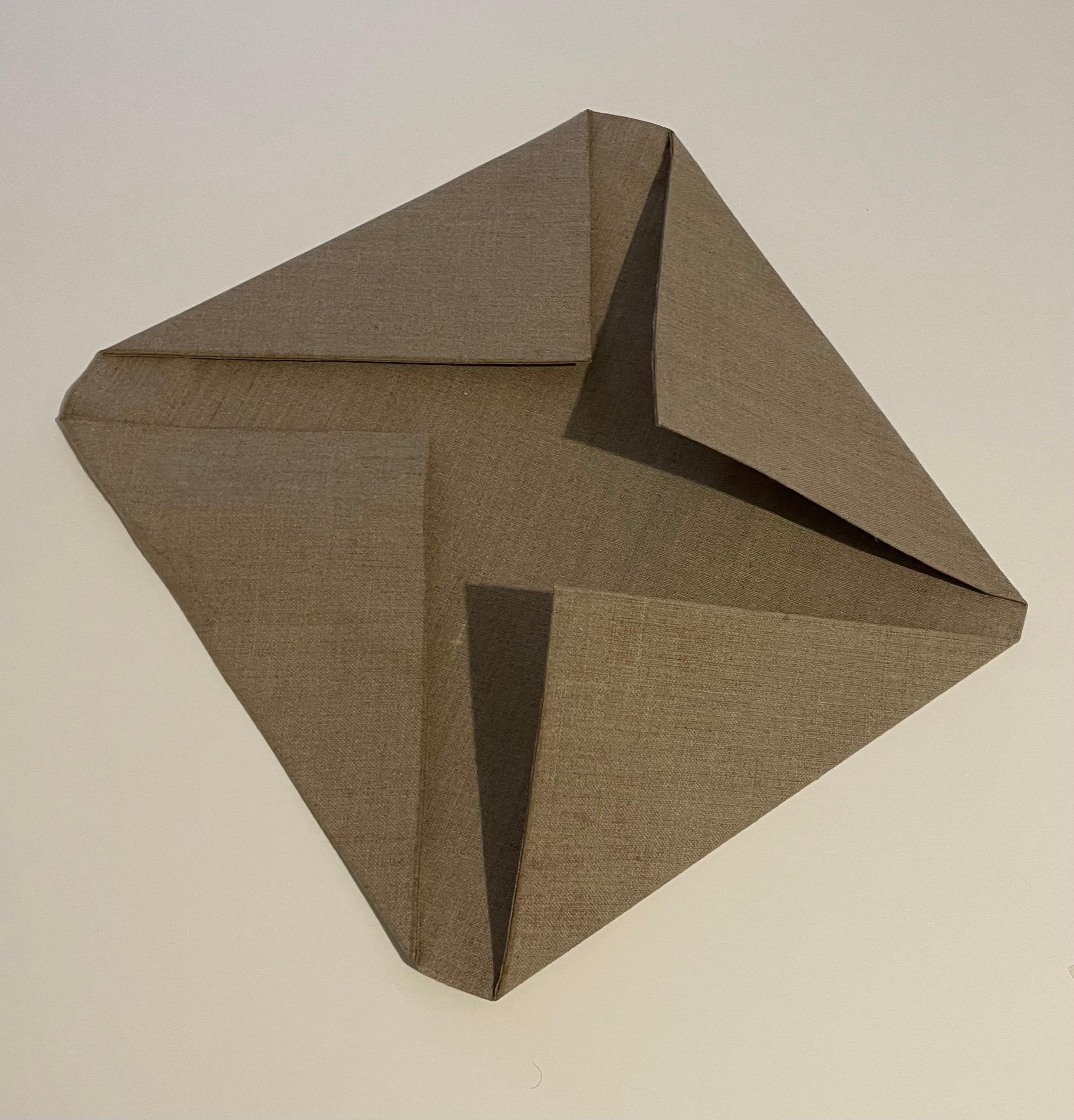 Large Sebastien de Ganay Folded Linen Abstract Minimalist Sculpture Fabric Wire For Sale 5