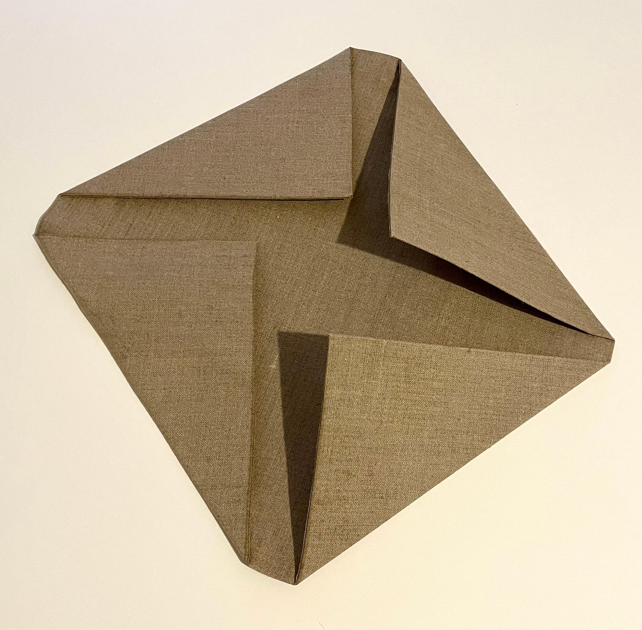 Large Sebastien de Ganay Folded Linen Abstract Minimalist Sculpture Fabric Wire For Sale 6