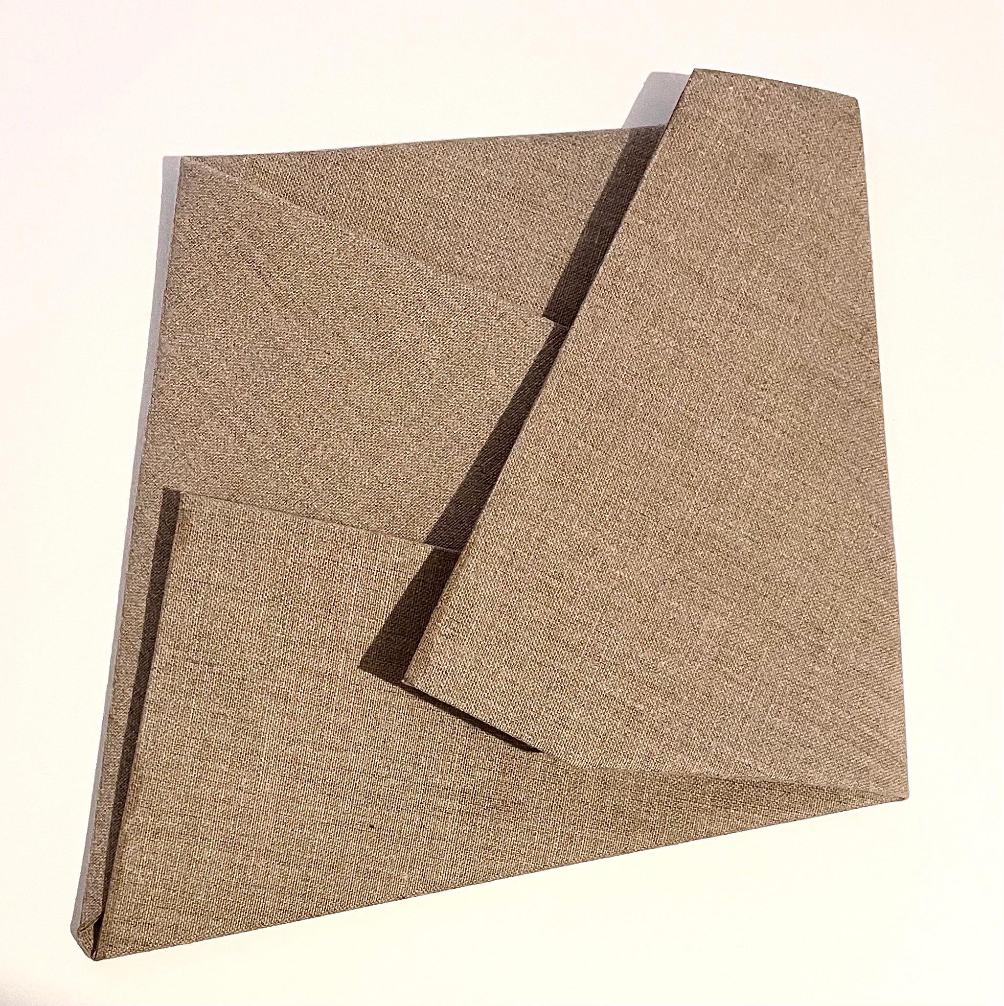 Sebastien de Ganay Folded Linen Abstract Minimalist Unique Sculpture Fabric Wire For Sale 1