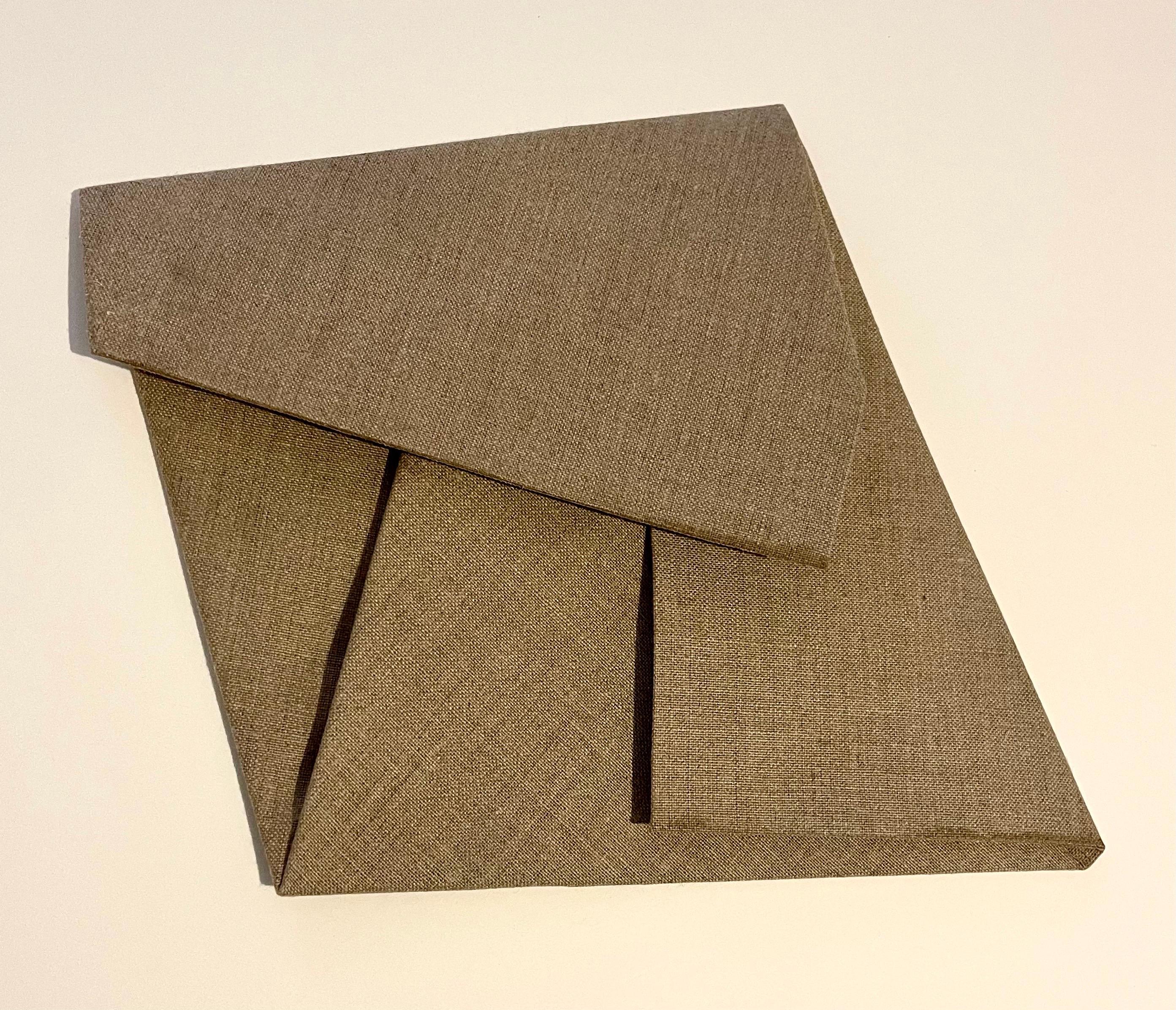 Sebastien de Ganay Folded Linen Abstract Minimalist Unique Sculpture Fabric Wire For Sale 2