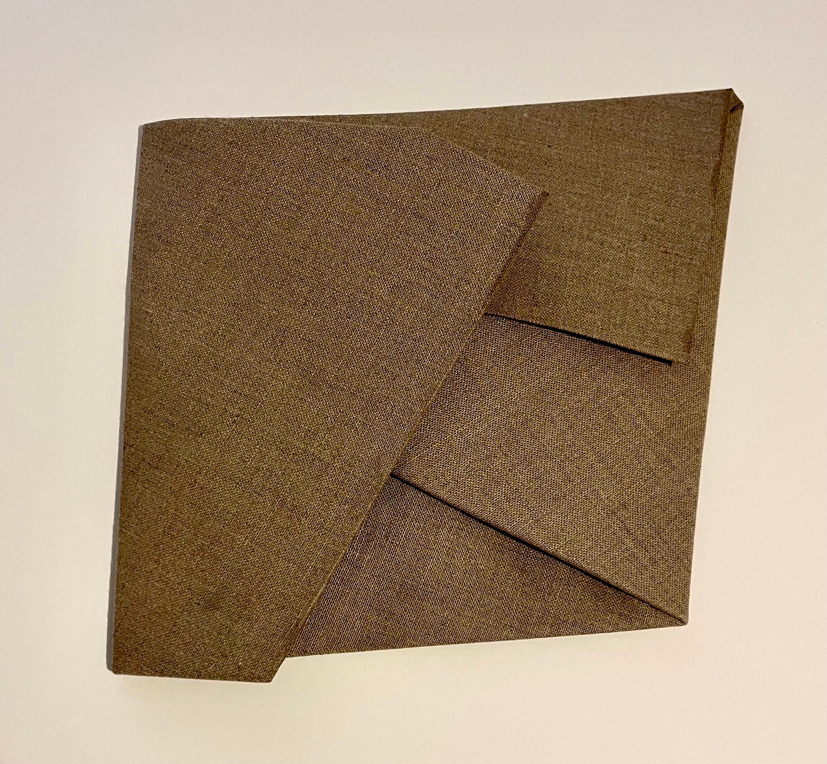 Sebastien de Ganay Folded Linen Abstract Minimalist Unique Sculpture Fabric Wire For Sale 3