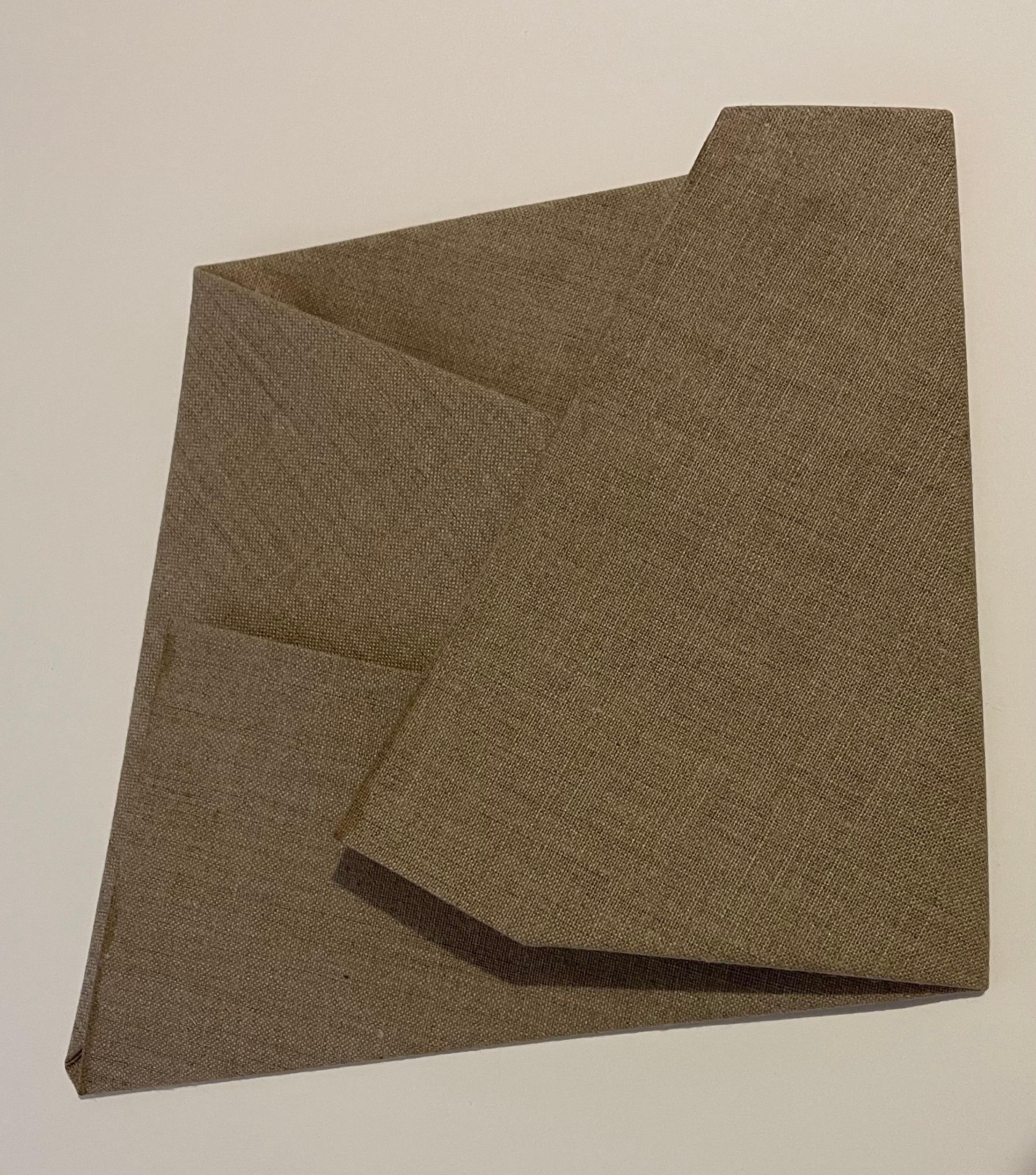 Sebastien de Ganay Folded Linen Abstract Minimalist Unique Sculpture Fabric Wire For Sale 4