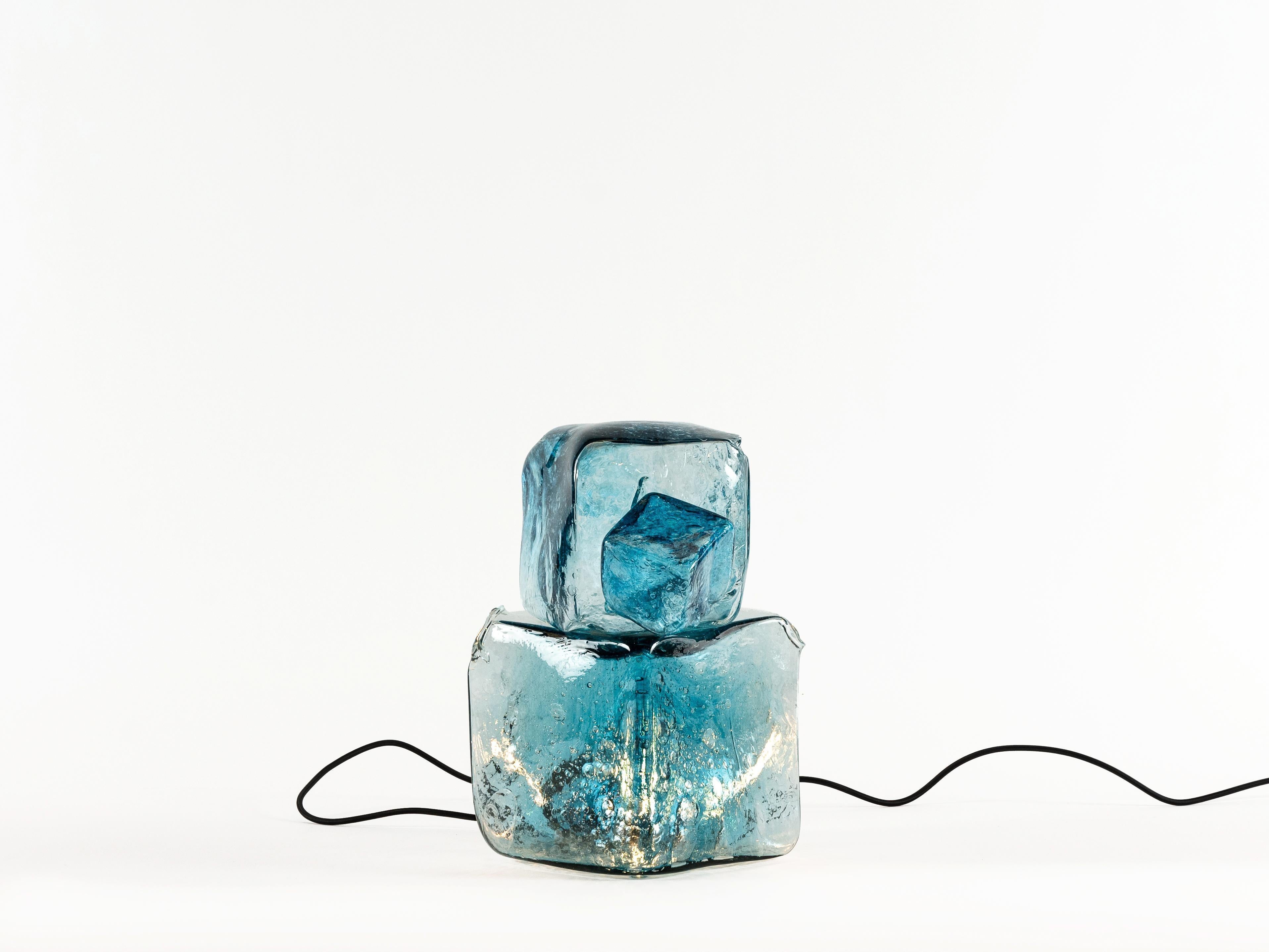 Twentieth exhibitions is proud to present the début of Hydrochrom, a family of glass sculptures by LA-based artist and designer Sébastien Léon. Hydrochrom, stemming from the Greek expression for “The color of water” consists of tabletop sculptures,