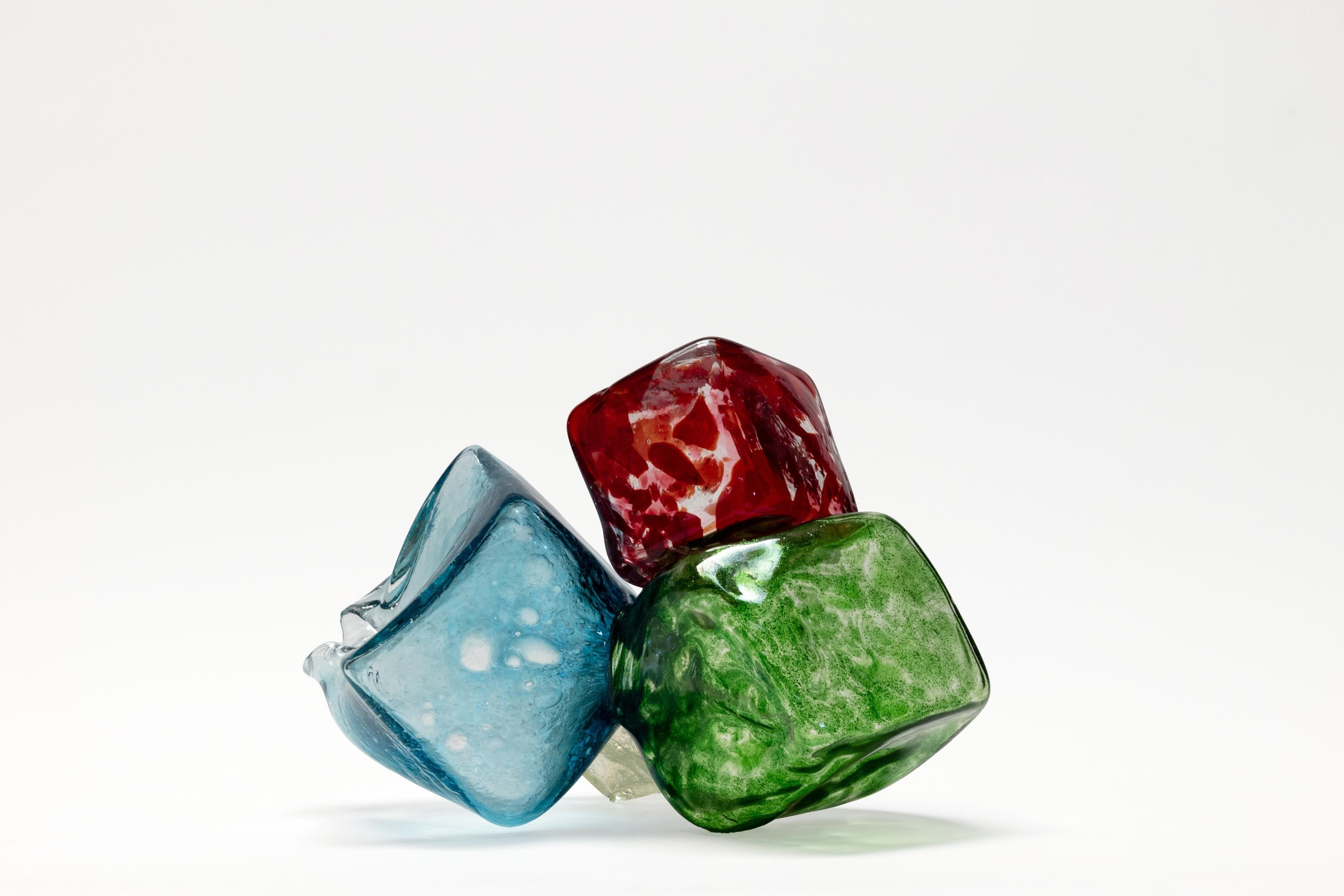 Twentieth Exhibitions is proud to present the début of Hydrochrom, a family of glass sculptures by LA-based artist and designer Sébastien Léon. Hydrochrom, stemming from the Greek expression for “The color of water” consists of tabletop sculptures,