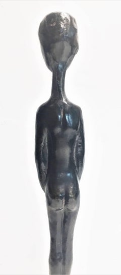 Sébastien Tamari, Femme Nu, French Modernist Patinated Bronze Sculpture, 1960s