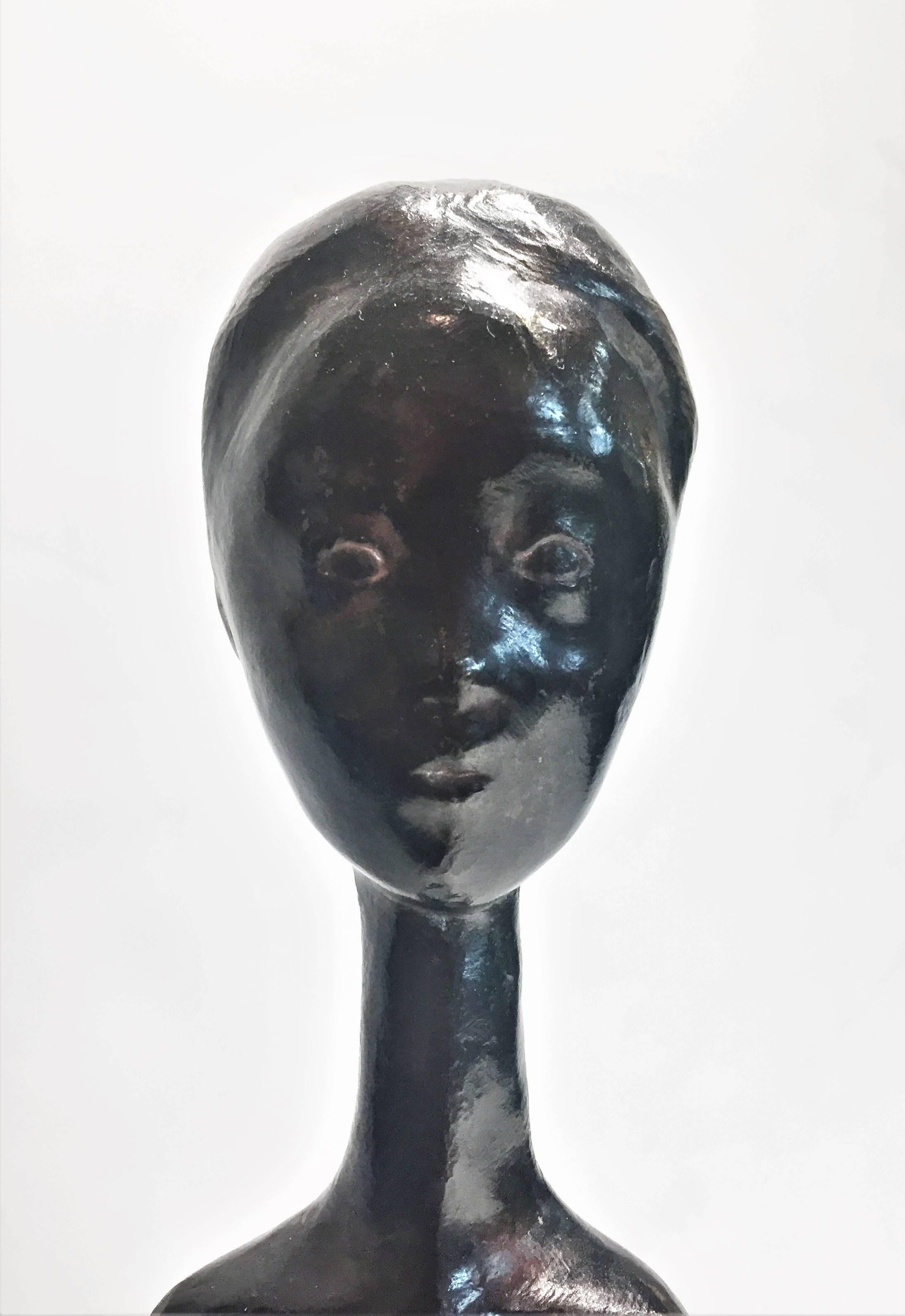 Français Sbastien Tamari, Femme nue, sculpture moderniste française en bronze patiné, années 1960 en vente