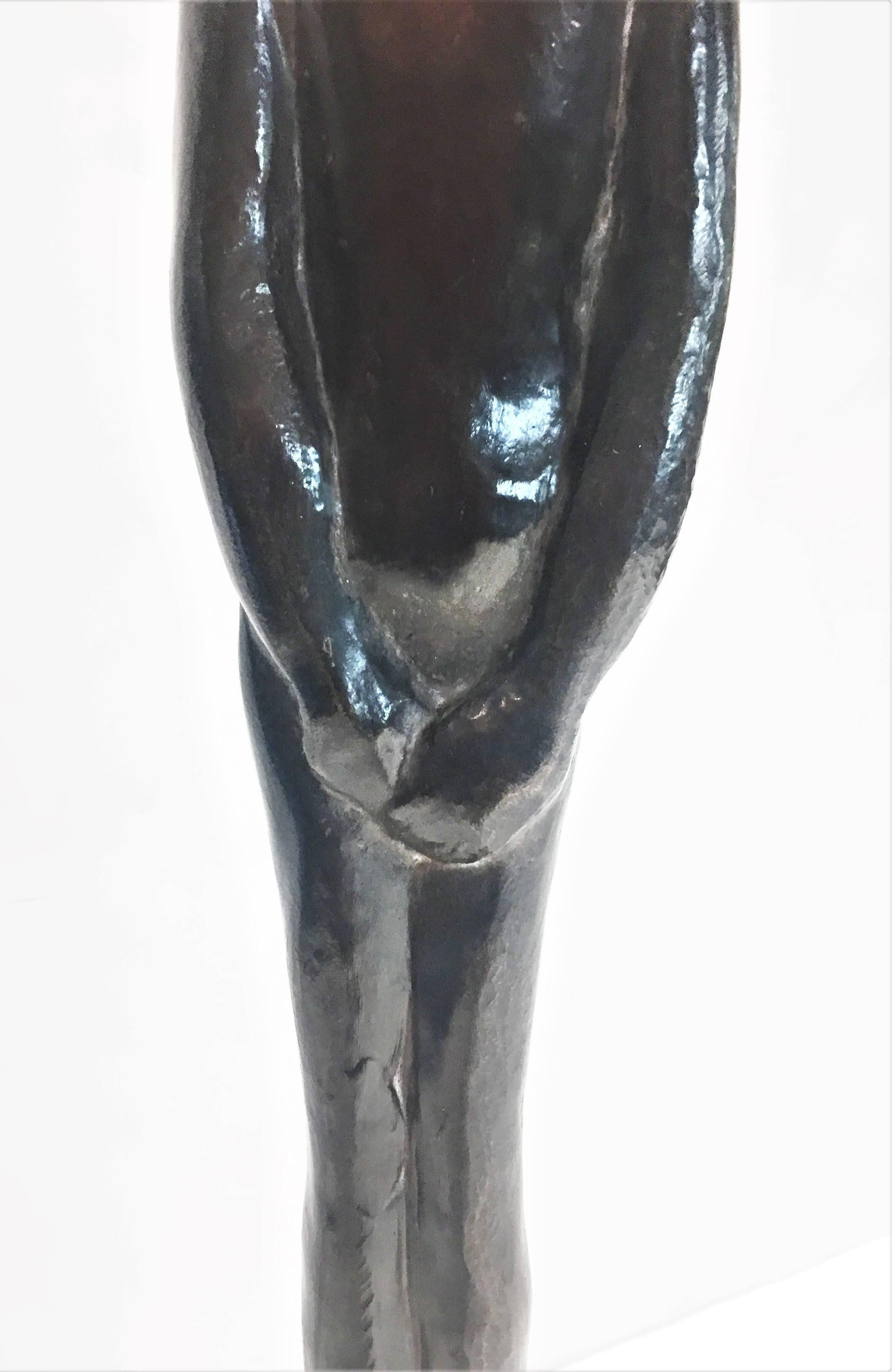 Patiné Sbastien Tamari, Femme nue, sculpture moderniste française en bronze patiné, années 1960 en vente