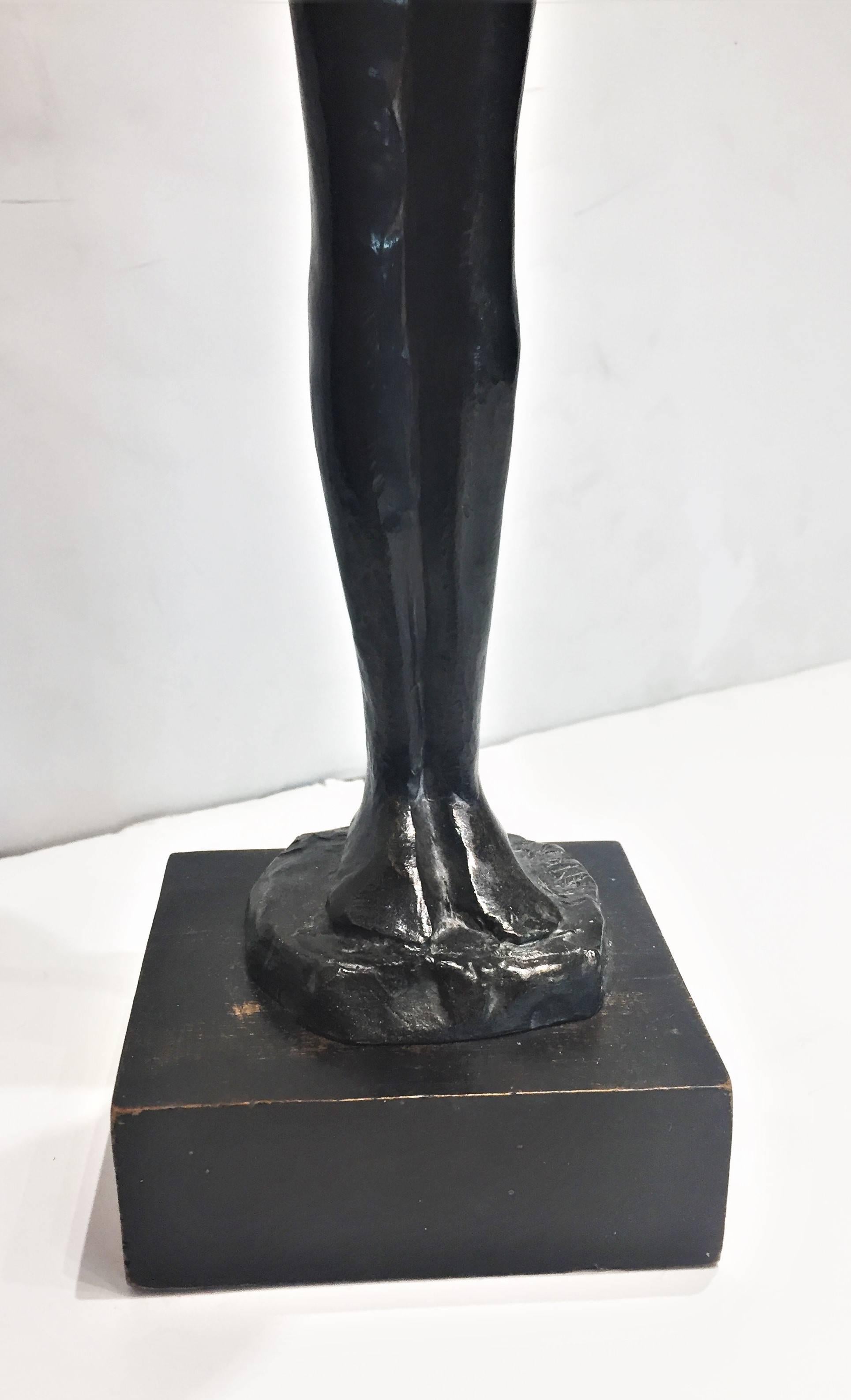 Sébastien Tamari, Femme Nu, French Modernist Patinated Bronze Sculpture, 1960s In Good Condition For Sale In New York, NY