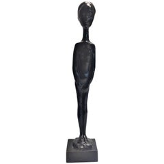 Sébastien Tamari, Femme Nu, French Modernist Patinated Bronze Sculpture, 1960s