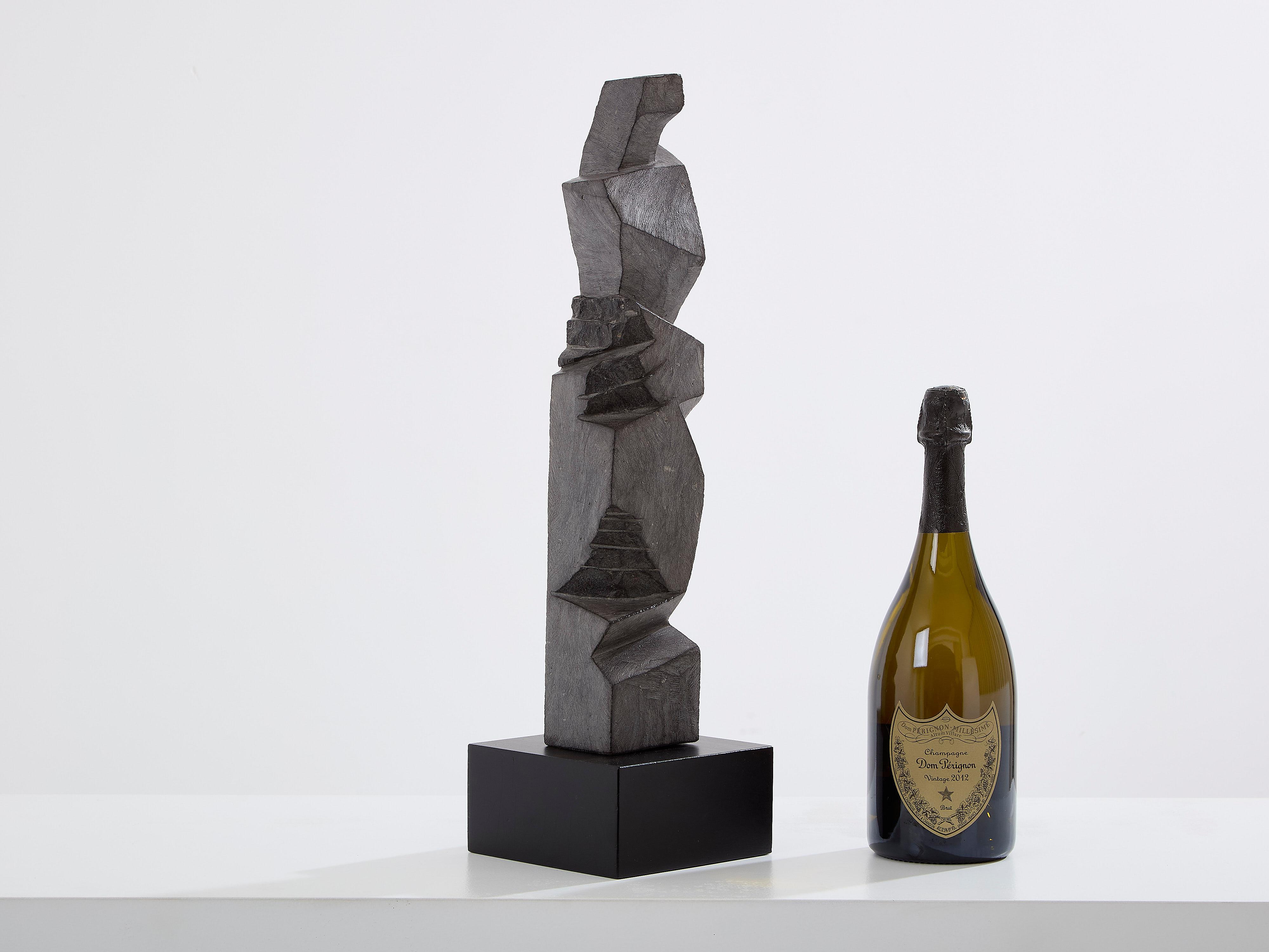 Sébastien Touret brutalist stone totem sculpture circa 2010 For Sale 3
