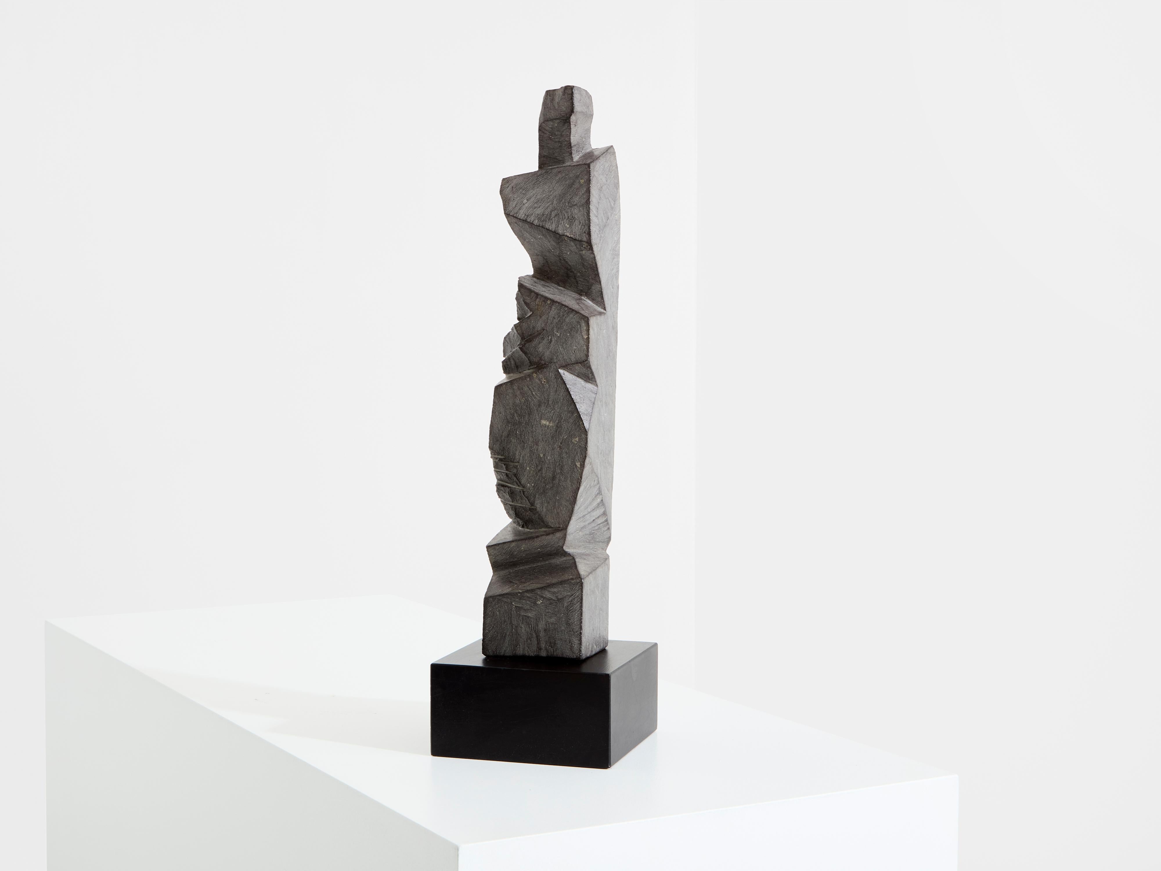 Modern Sébastien Touret brutalist stone totem sculpture circa 2010 For Sale