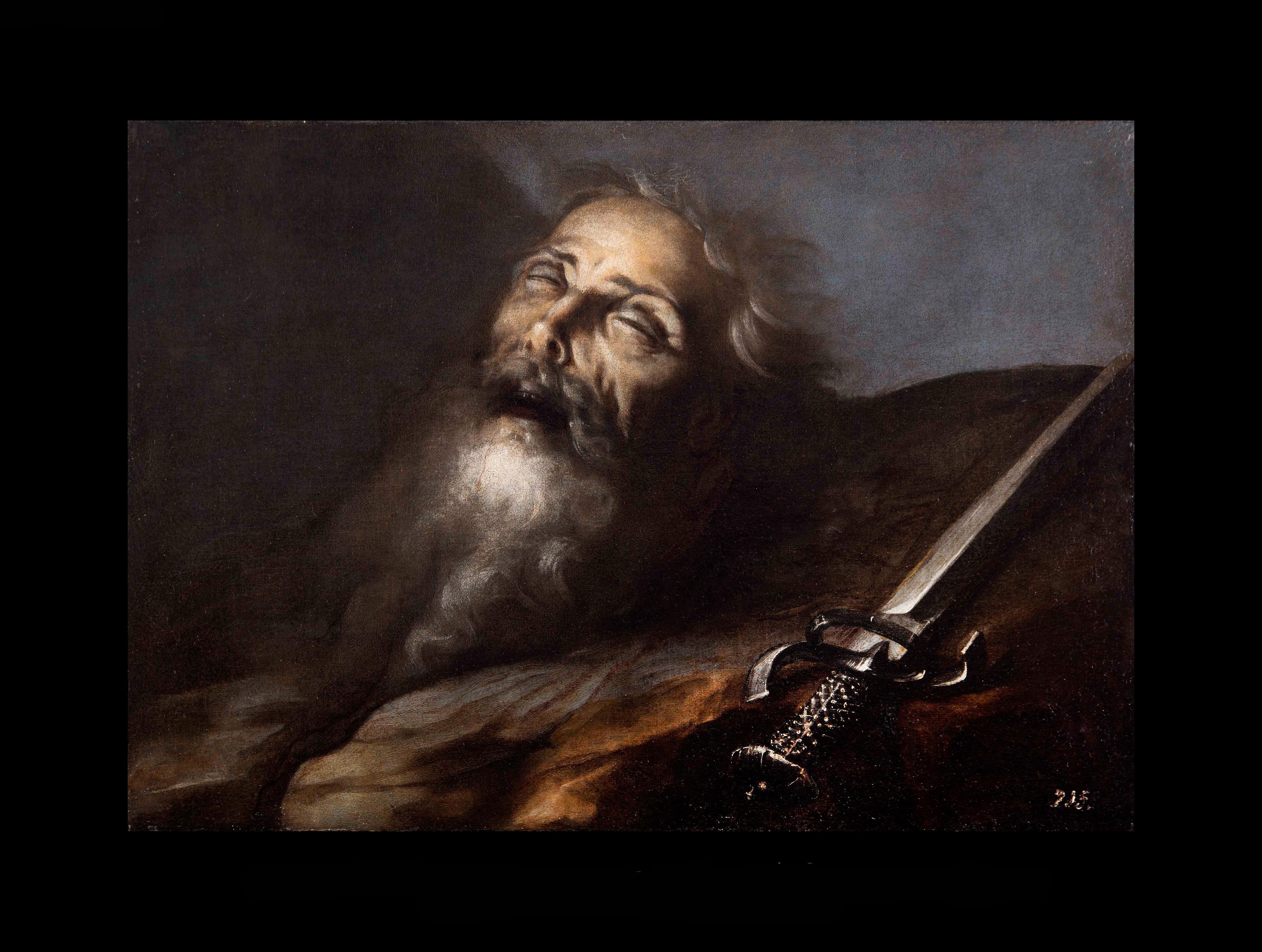 Testa di Santo Martire - Painting by Sebastiàn de Llanos Valdès