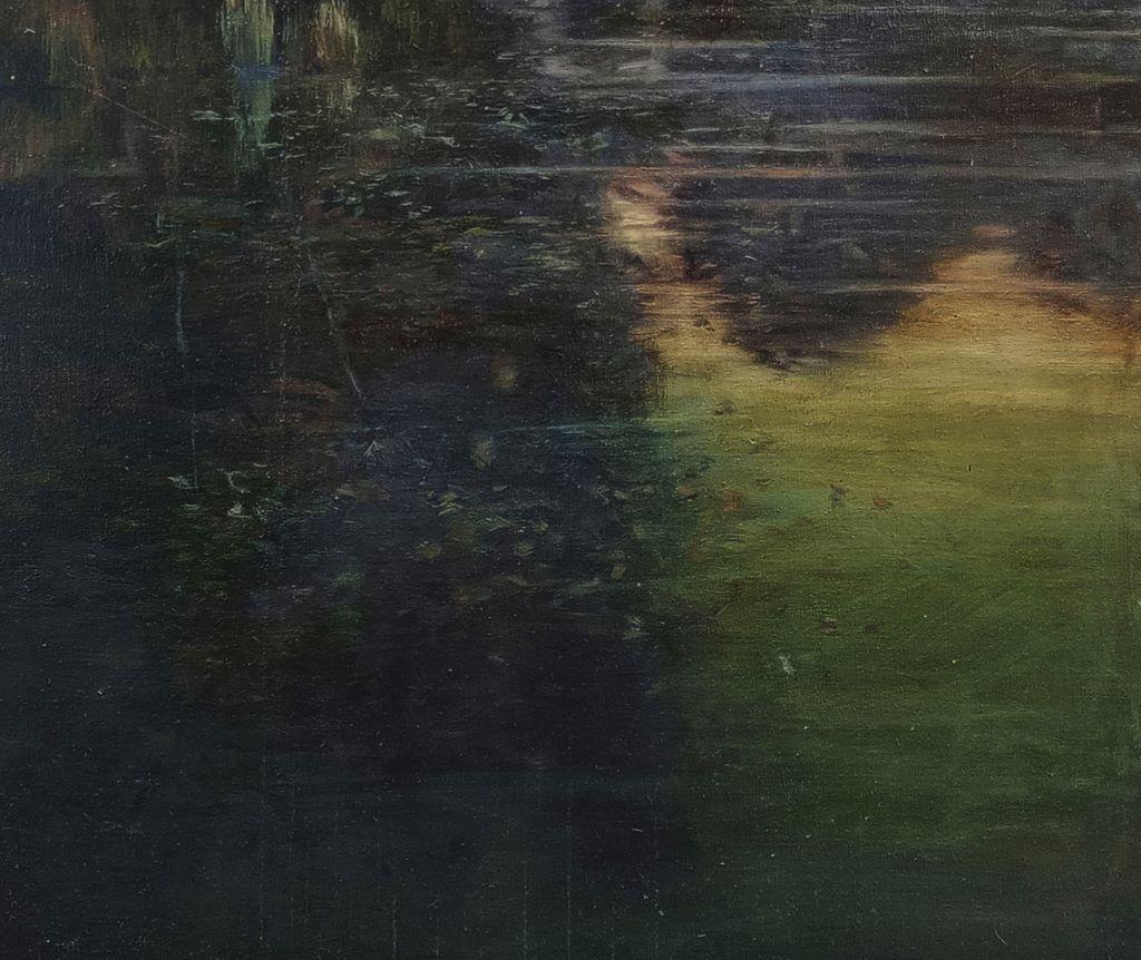 El Estanque del Atardecer (Naturalismus), Painting, von Sebastian Martínez Fadic