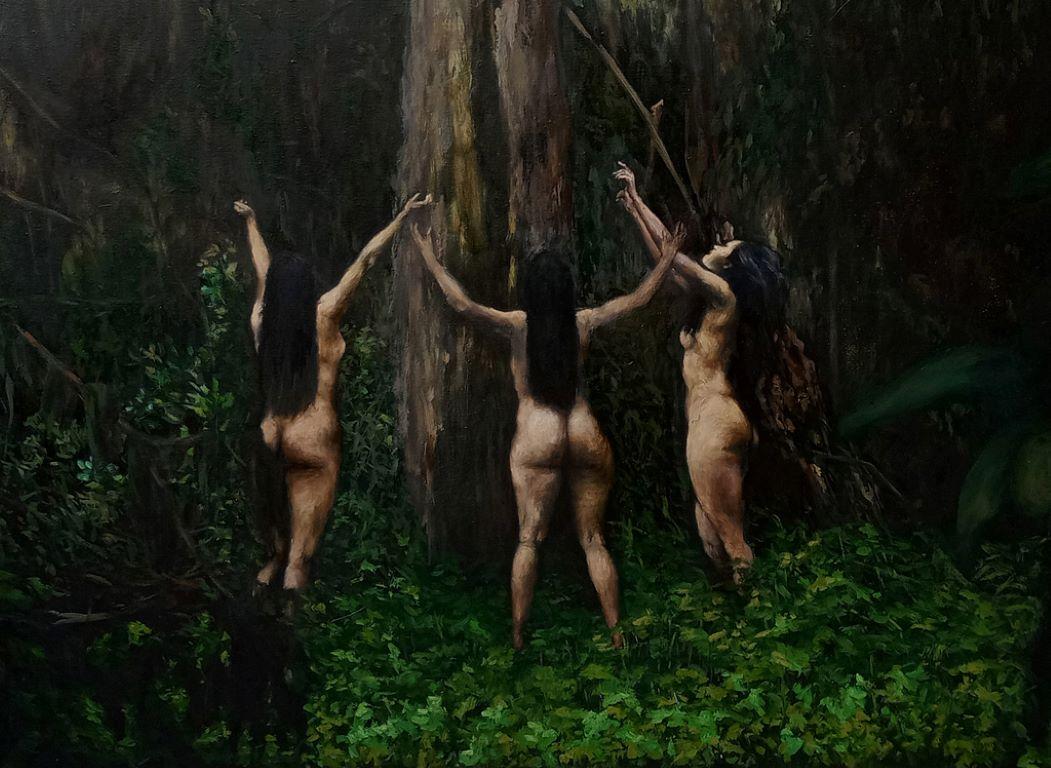 El Ritual – Painting von Sebastian Martínez Fadic