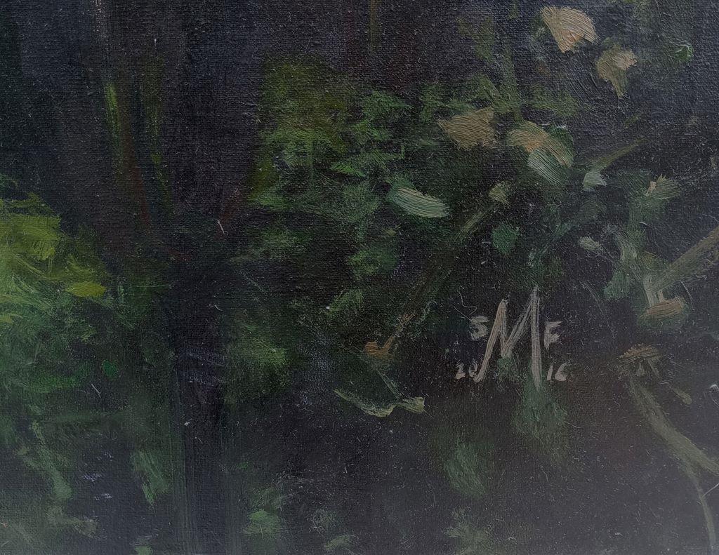 El Ritual (Schwarz), Landscape Painting, von Sebastian Martínez Fadic