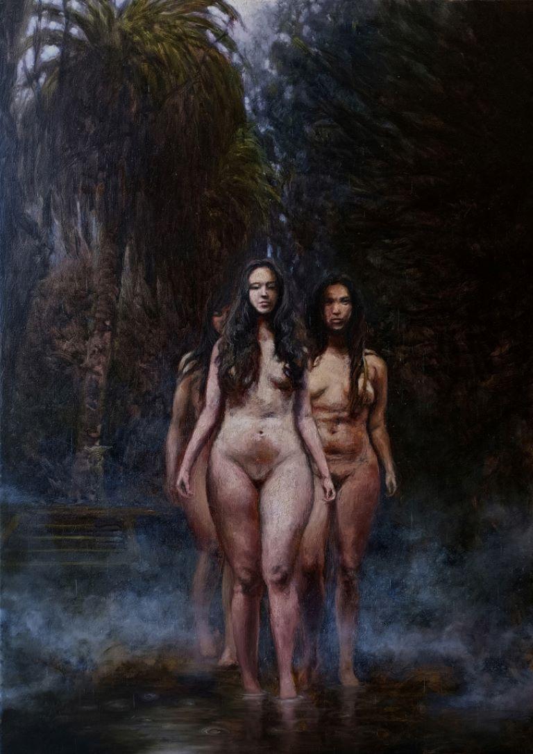 Figurative Painting de Sebastian Martínez Fadic - La Procesión