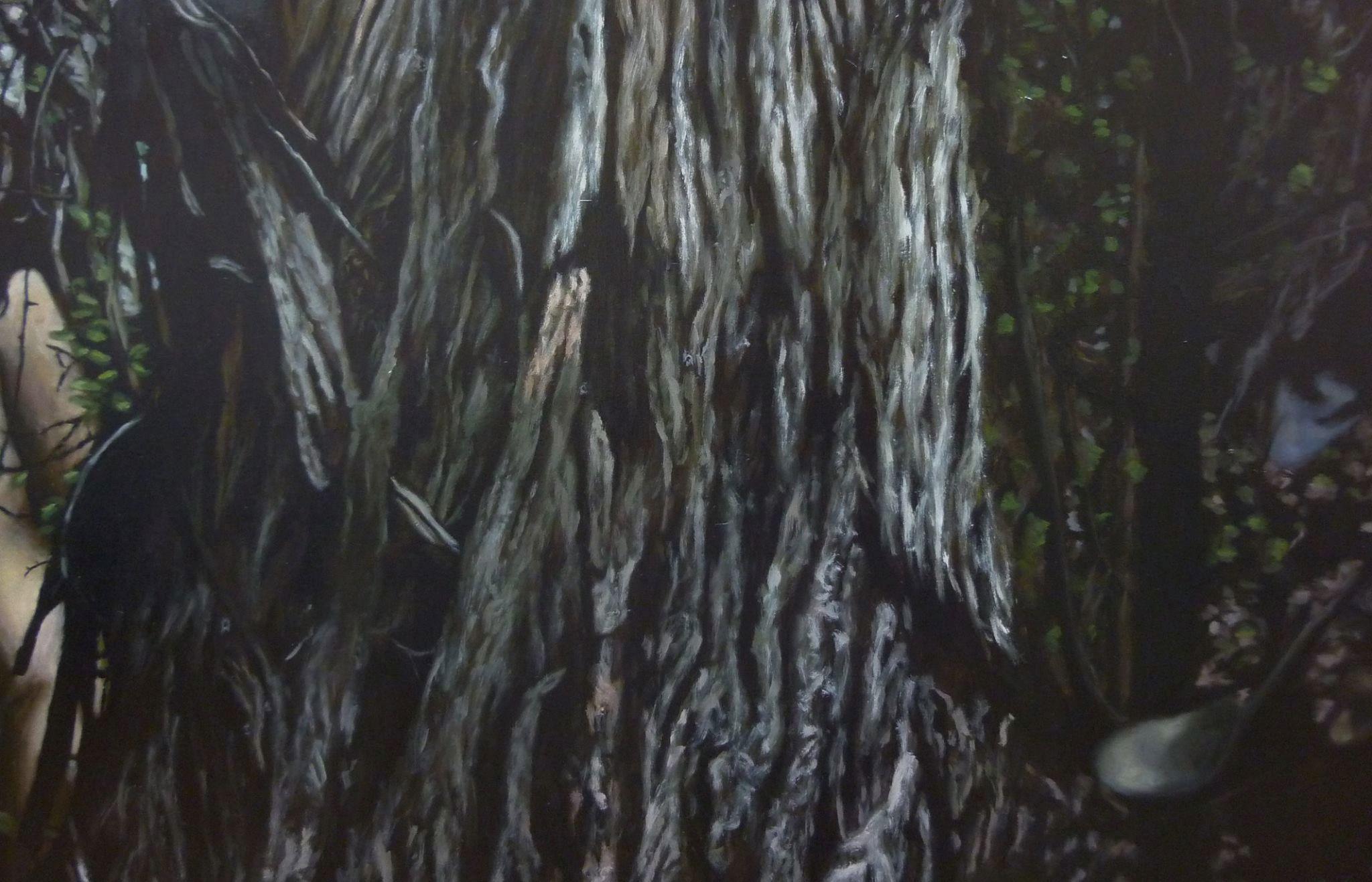 La verdadera Naturaleza - Landscape Painting Nero di Sebastian Martínez Fadic