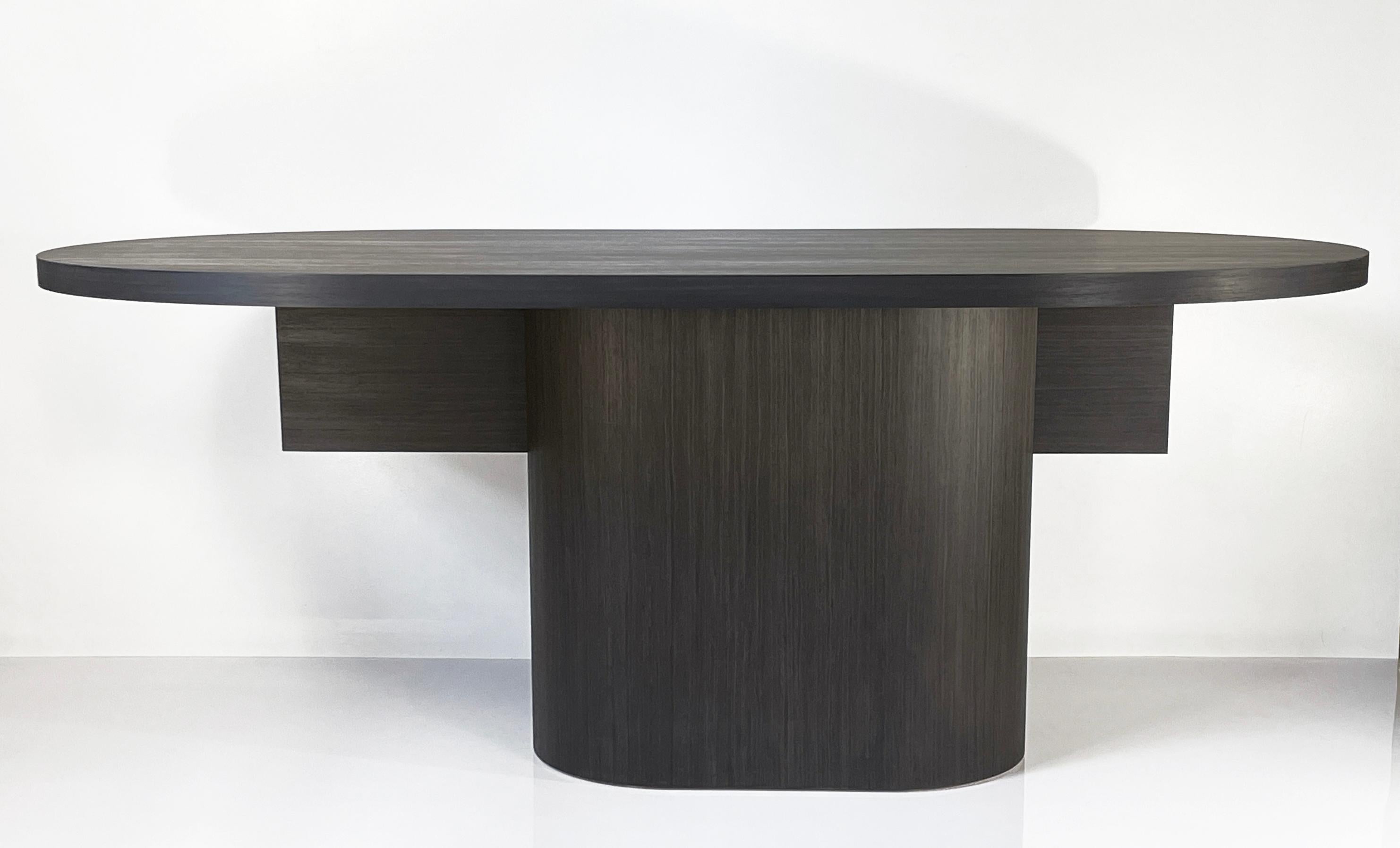 Sebring is William Earle's new and most versatile design yet.
The single elongated pedestal can be expanded to accommodate
virtually any size table top.
The tenon can be enlarged also, and the pedestal and tenon can be symmetrically or