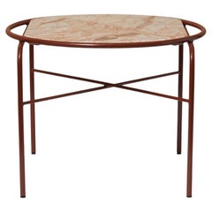 Secant Round Table Soft Rose Marble Oxide Red by Warm Nordic