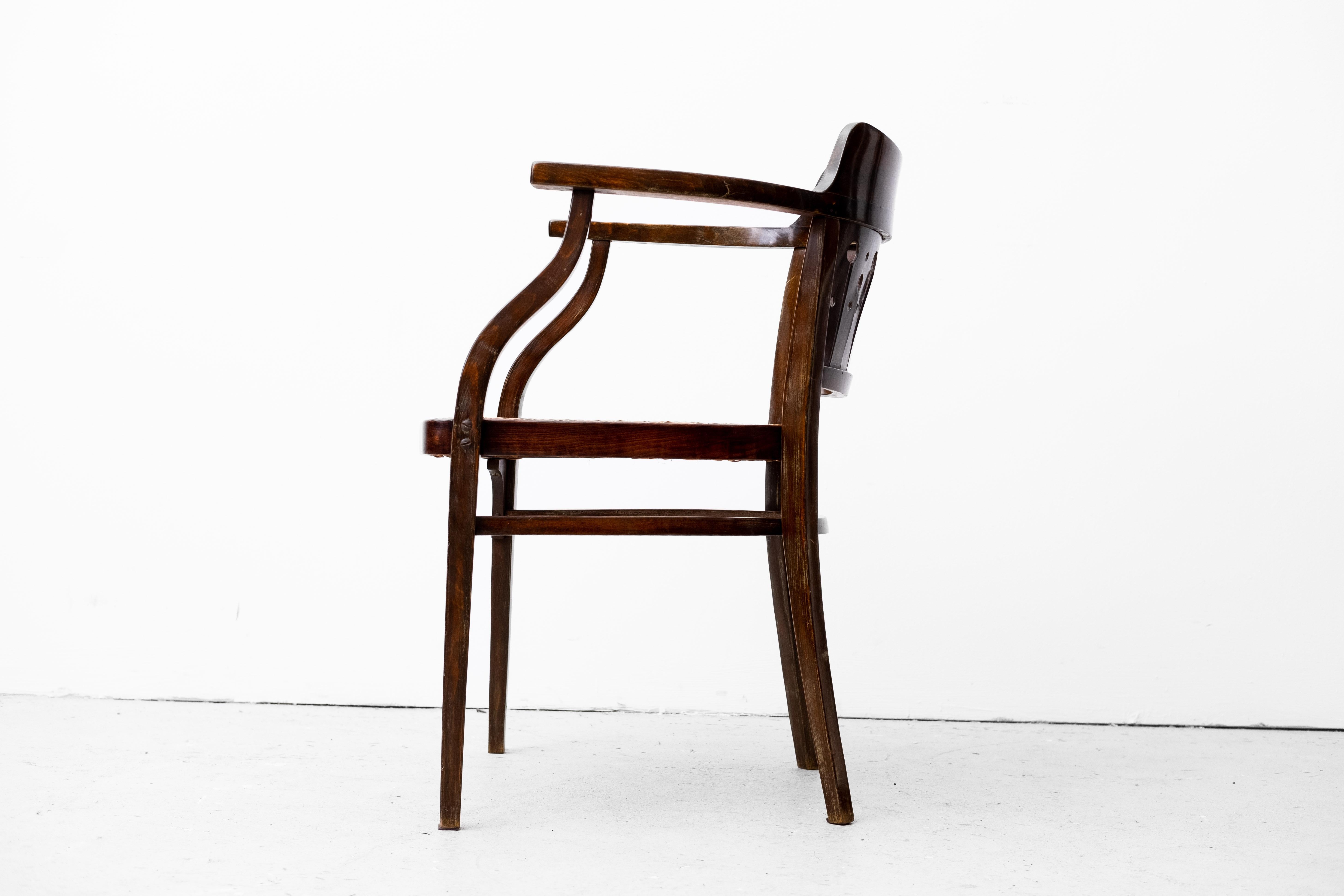 Secession Armchair by Otto Wagner/Gustav Siegel, Thonet Brothers (Vienna, 1905) For Sale 10