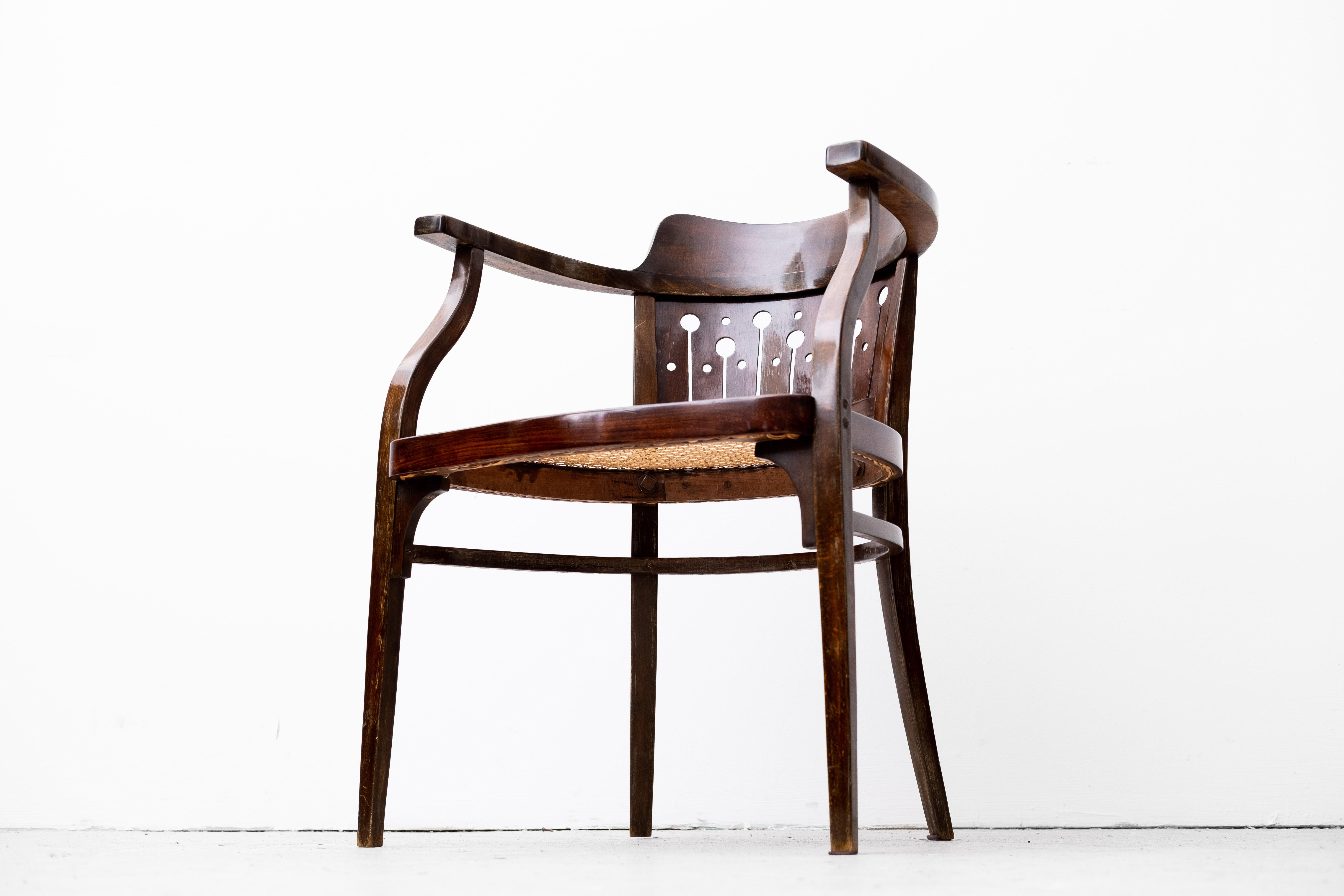 Secession Armchair by Otto Wagner/Gustav Siegel, Thonet Brothers (Vienna, 1905) For Sale 12